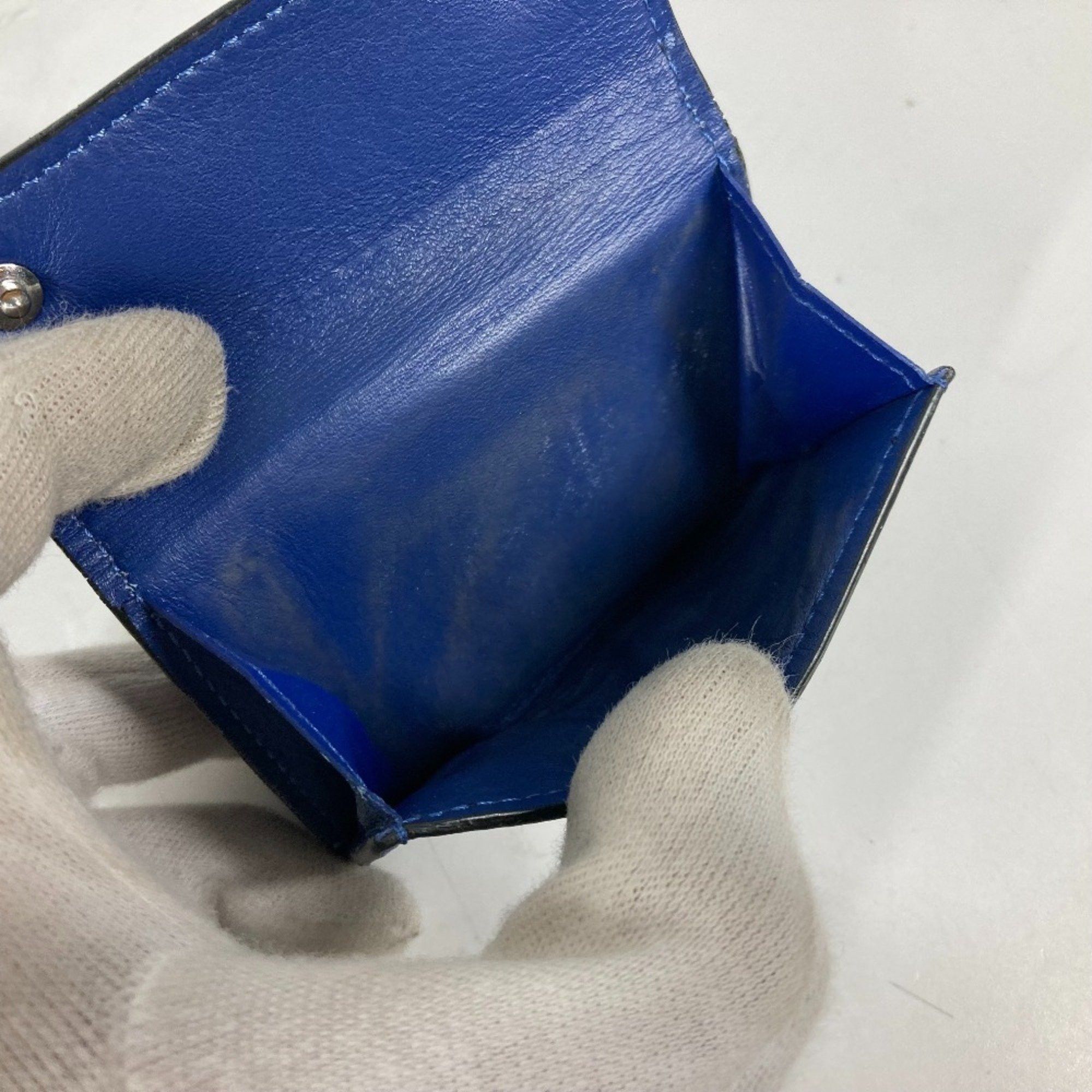Louis Vuitton LOUIS VUITTON M67620 Taiga Rama Discovery Compact Wallet, Tri-fold Leather, Monogram Canvas, Men's, Blue Size ONE SIZE - 7 Thumbnail