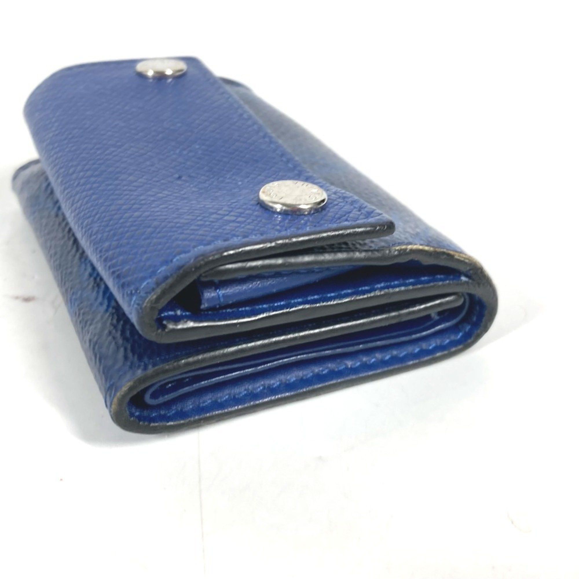 Louis Vuitton LOUIS VUITTON M67620 Taiga Rama Discovery Compact Wallet, Tri-fold Leather, Monogram Canvas, Men's, Blue Size ONE SIZE - 4 Thumbnail