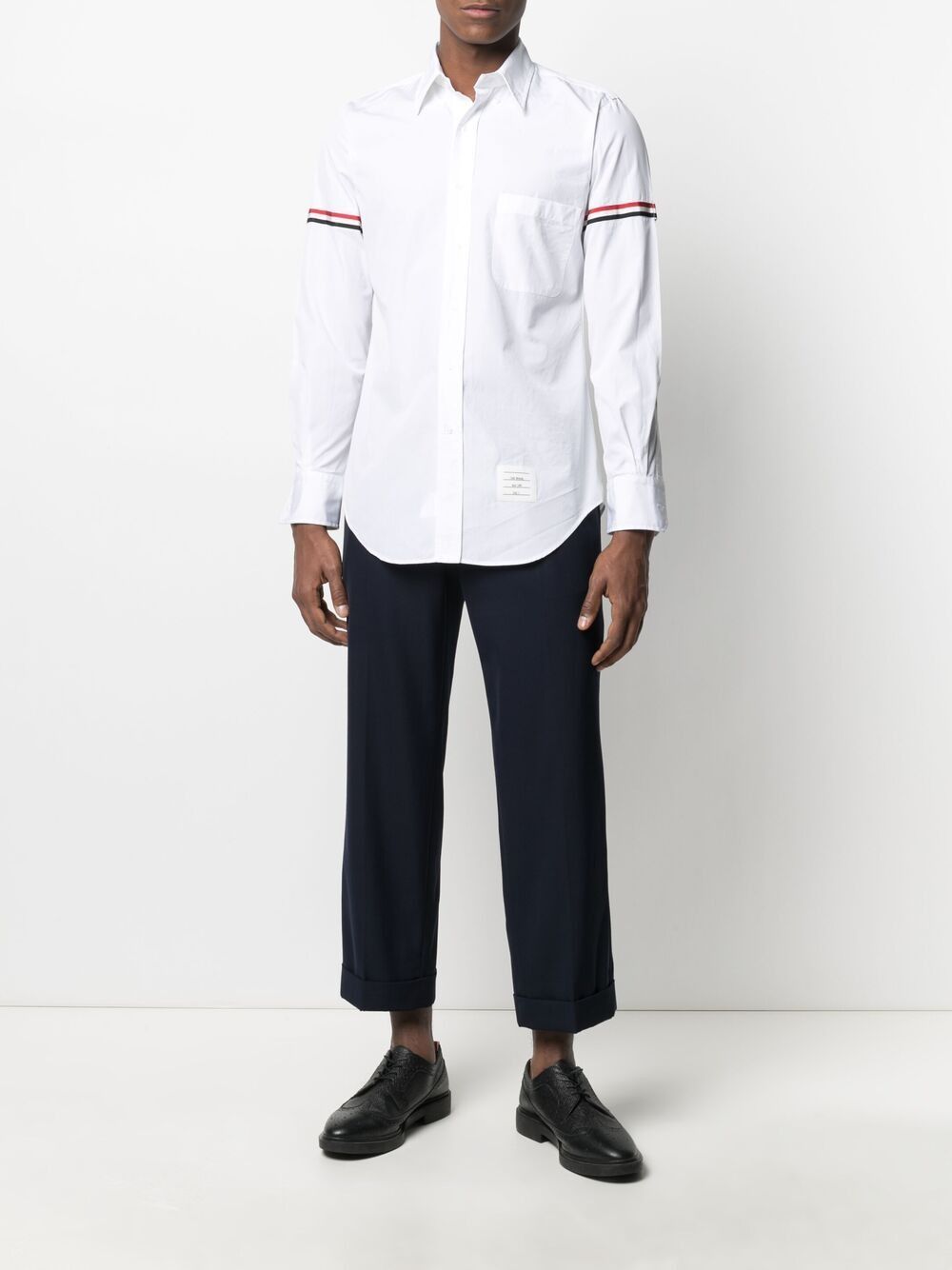 Thom Browne POPLIN ARMBAND CLASSIC SHIRT Size US M / EU 48-50 / 2 - 2 Thumbnail