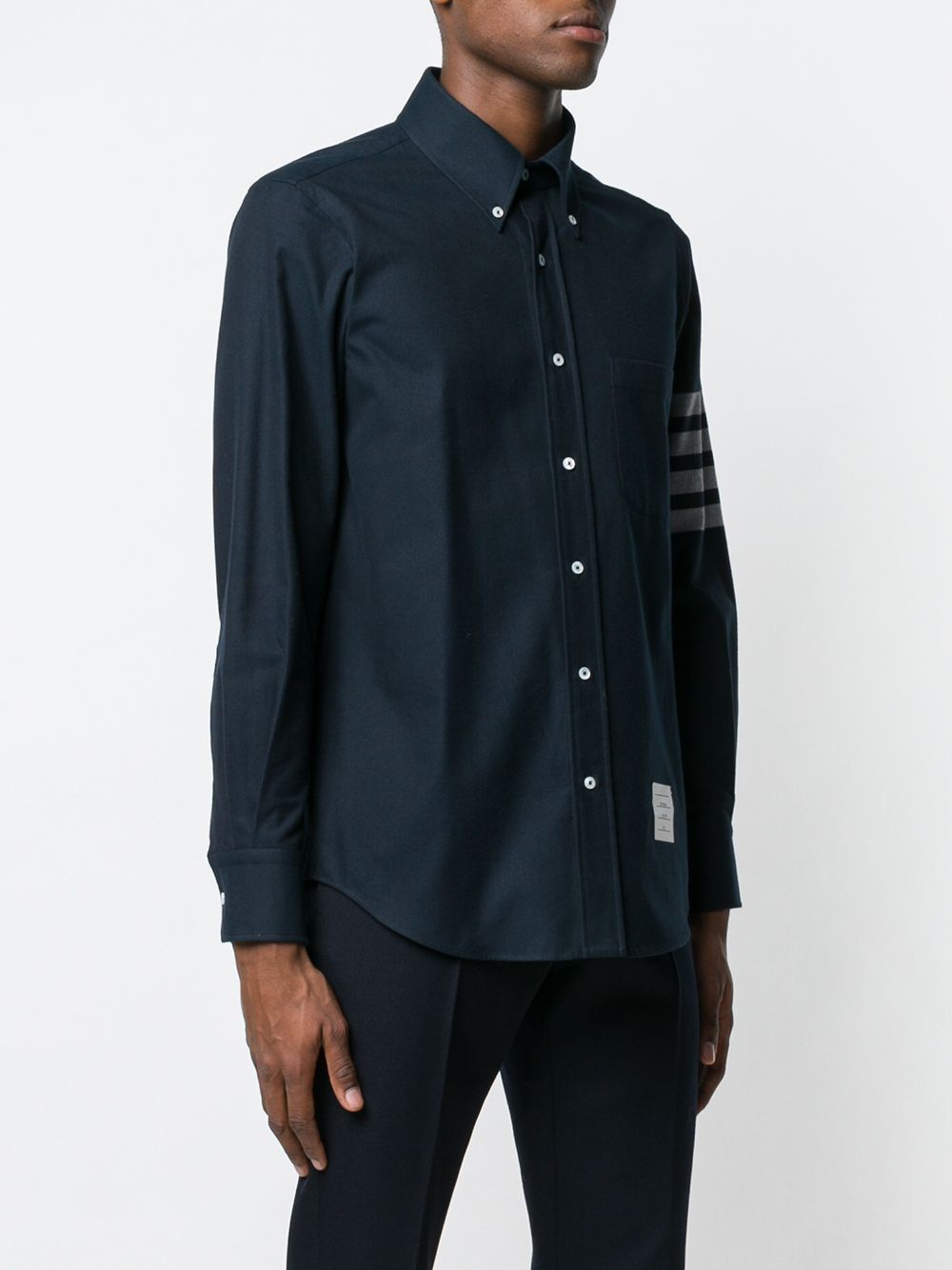 Thom Browne 4-BAR LONG-SLEEVE COTTON SHIRT Size US S / EU 44-46 / 1 - 3 Thumbnail