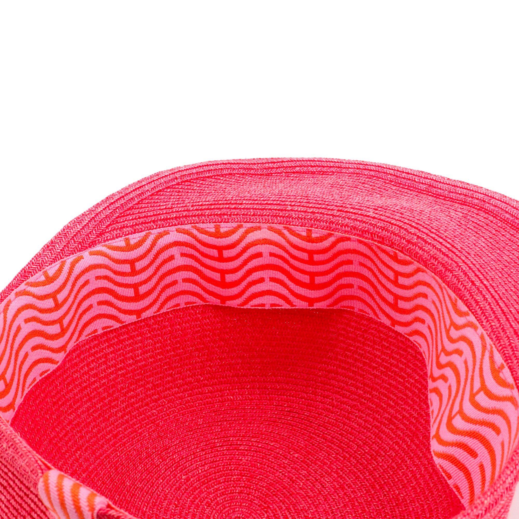 Hermes HERMÈS - Galatee Hermès cap in pink paper (T56) Size ONE SIZE - 5 Thumbnail