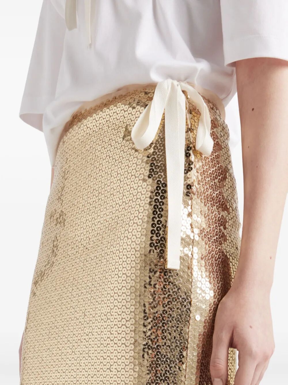 Prada SEQUINED PENCIL SKIRT Size 28" / US 6 / IT 42 - 6 Thumbnail