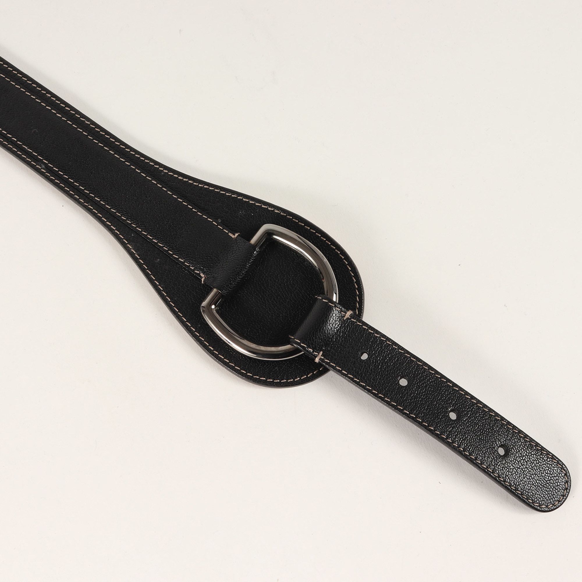 Dolce & Gabbana Dolce & Gabbana DOLCE&GABBANA Belt Size: 90(36) D-ring Leather Black Size ONE SIZE - 4 Thumbnail