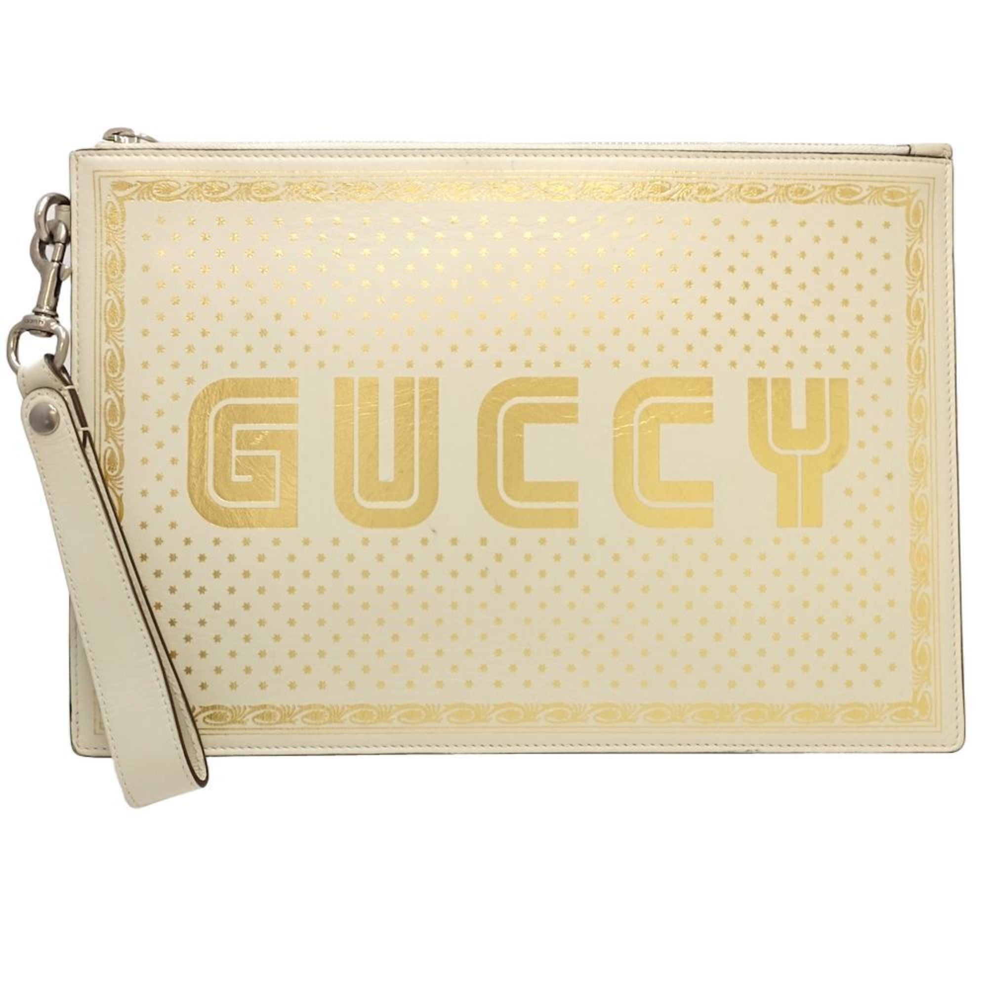 Gucci GUCCI SEGA collaboration 510489 Second bag clutch leather ivory gold 181080 Size ONE SIZE - 10 Thumbnail