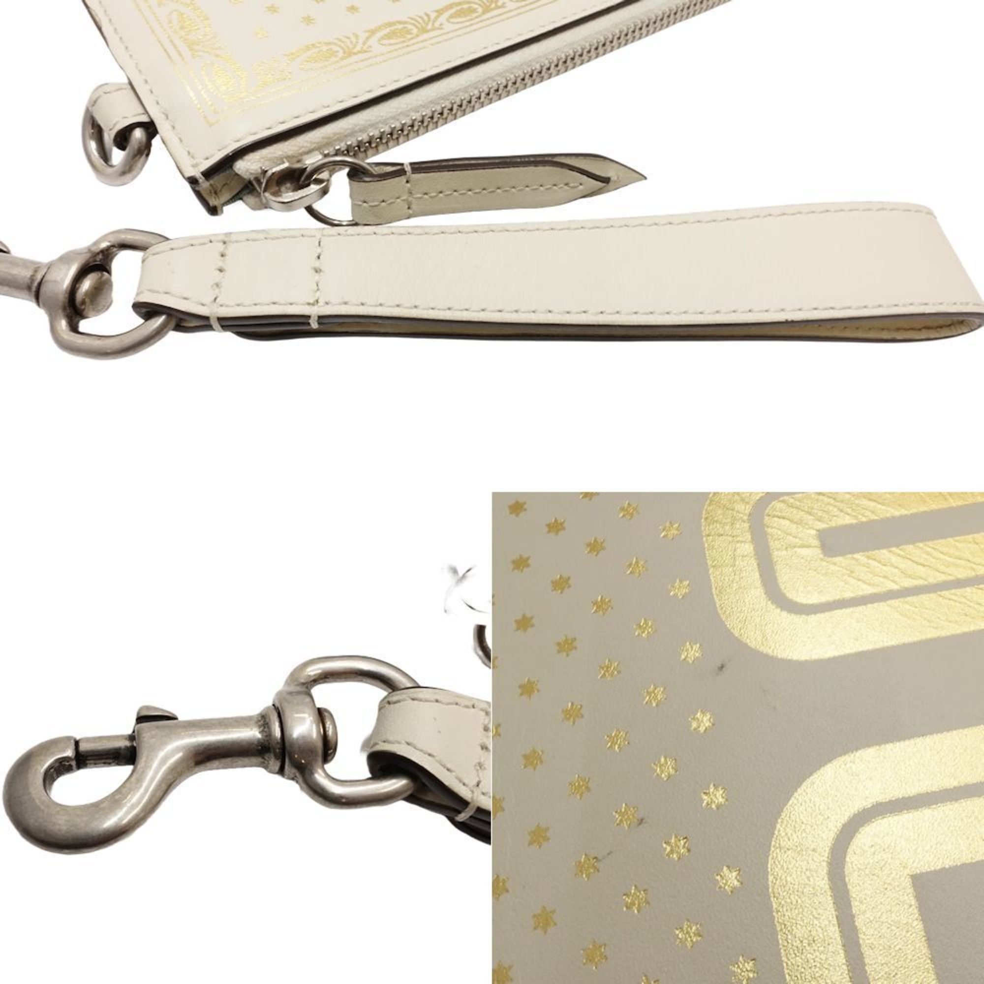 Gucci GUCCI SEGA collaboration 510489 Second bag clutch leather ivory gold 181080 Size ONE SIZE - 6 Thumbnail