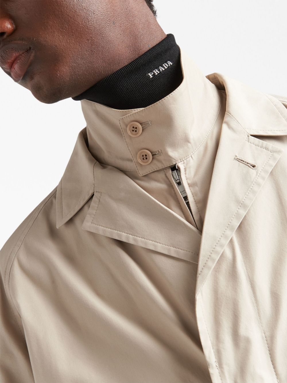 Prada COTTON-BLEND OVERCOAT Size US M / EU 48-50 / 2 - 5 Thumbnail