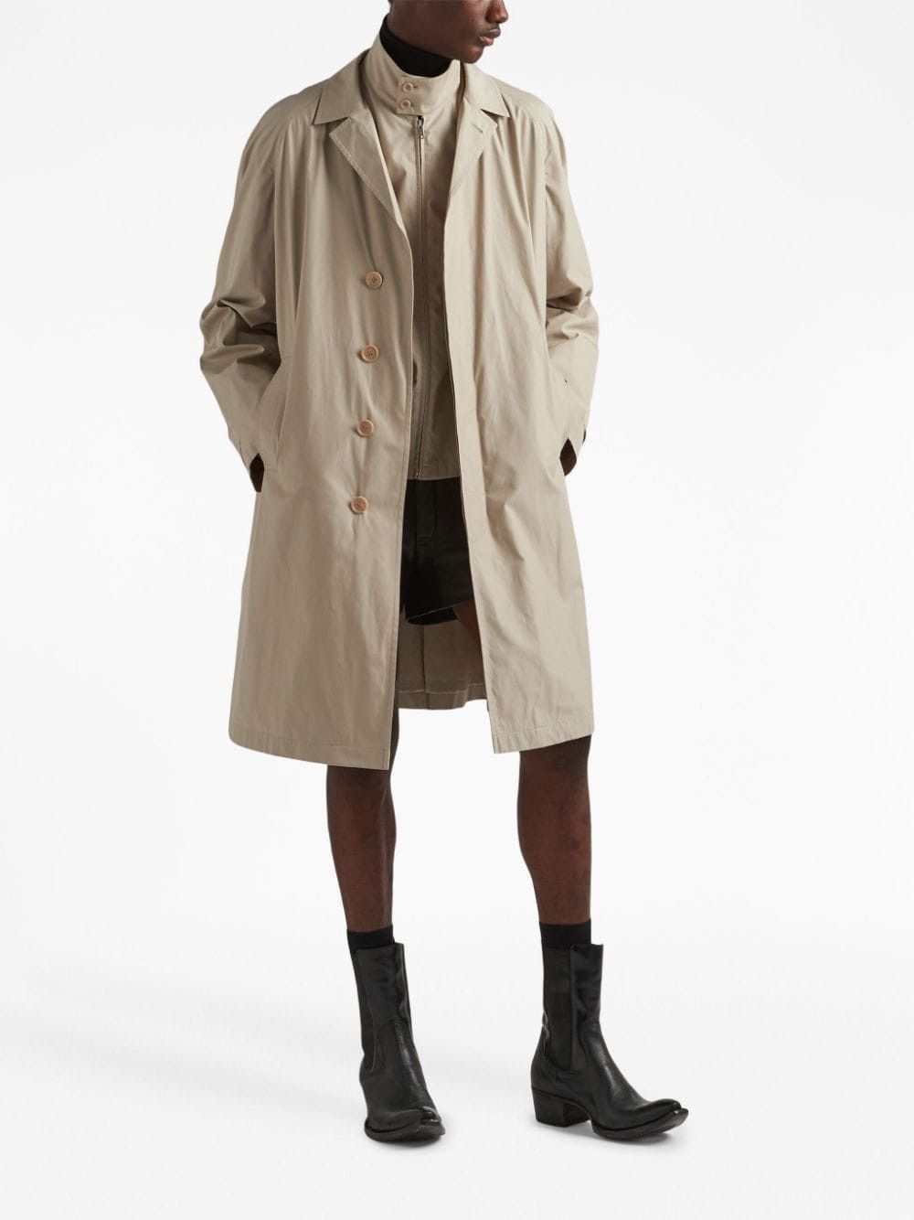 Prada COTTON-BLEND OVERCOAT Size US M / EU 48-50 / 2 - 3 Thumbnail