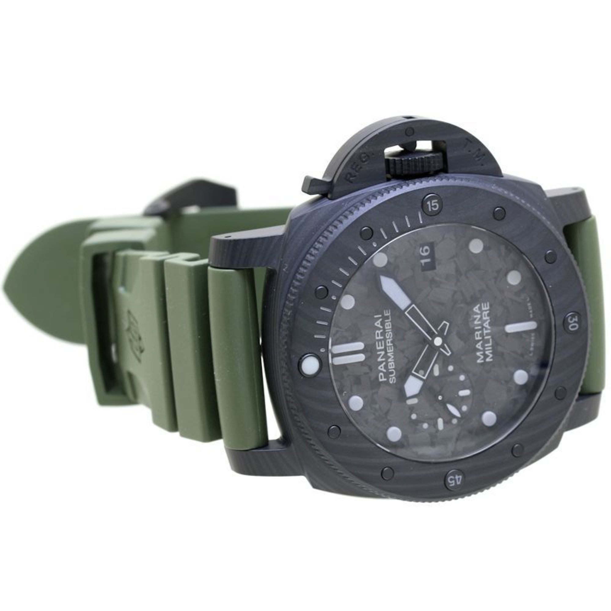 Panerai PANERAI Submersible PAM00979 Marina Militaire Carbotech Automatic Watch Carbon x Rubber Men's 39747 Size ONE SIZE - 4 Thumbnail