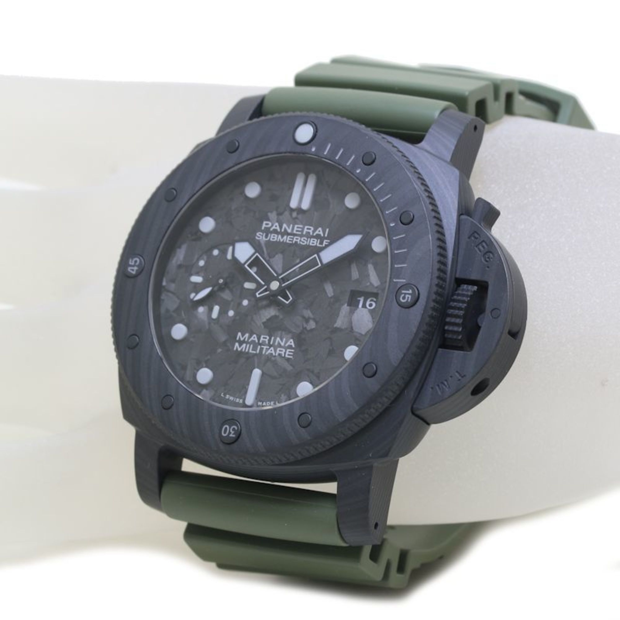 Panerai PANERAI Submersible PAM00979 Marina Militaire Carbotech Automatic Watch Carbon x Rubber Men's 39747 Size ONE SIZE - 2 Thumbnail
