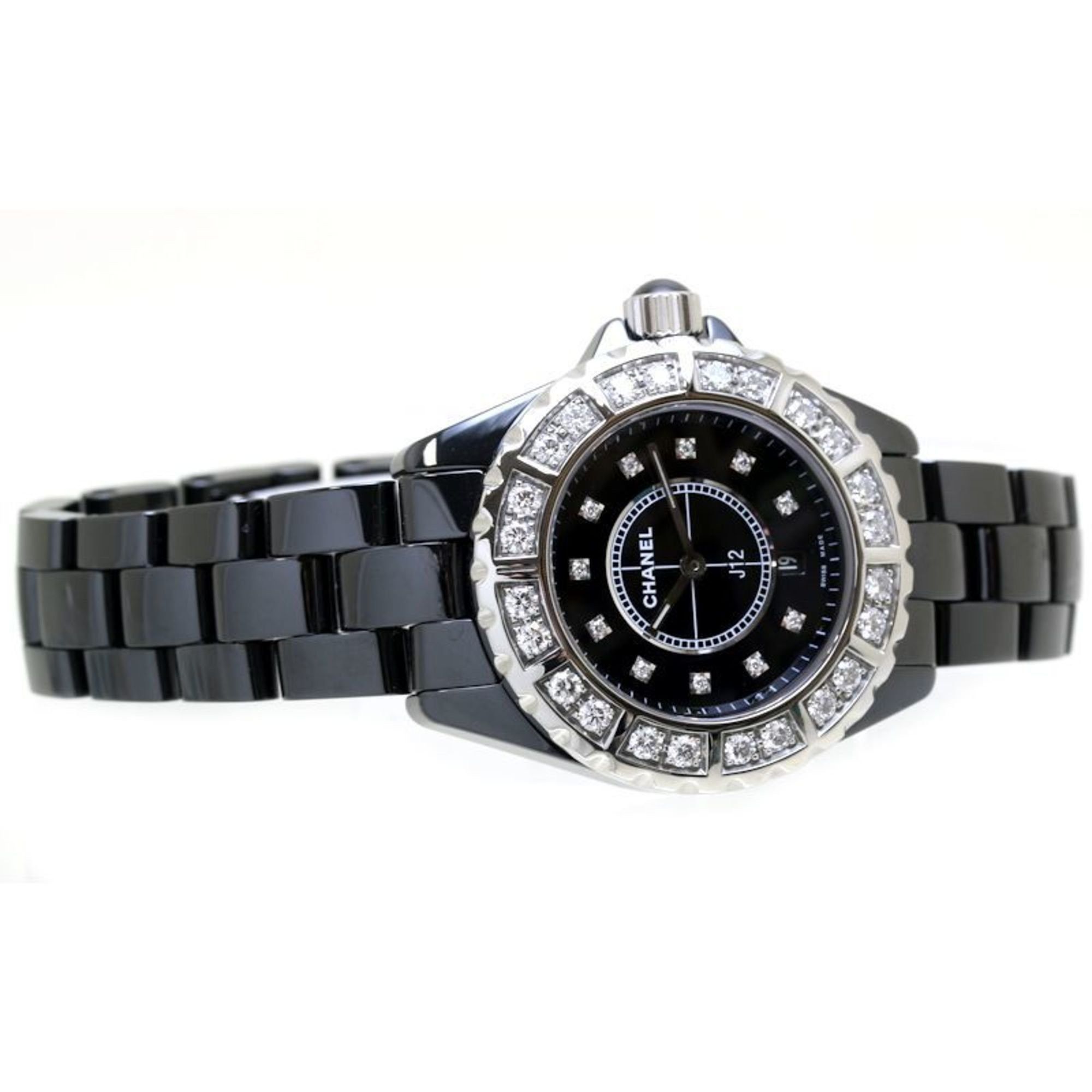 Chanel CHANEL J12 Bezel Diamond H2427 Black Ceramic x Stainless Steel Ladies 39763 Watch Size ONE SIZE - 5 Thumbnail