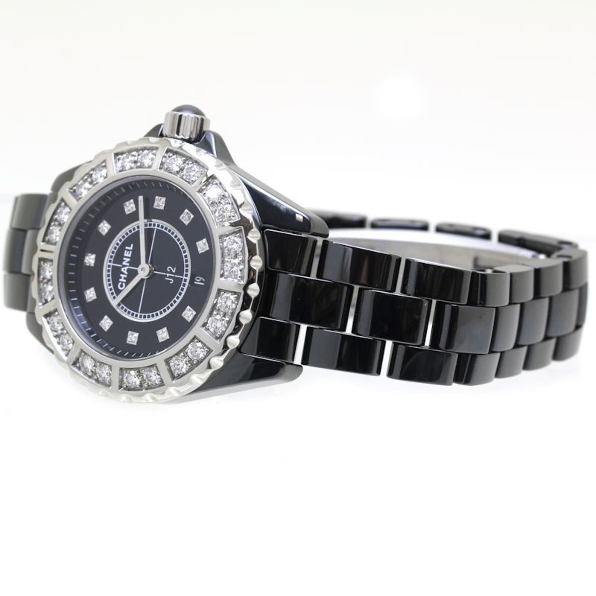 Chanel CHANEL J12 Bezel Diamond H2427 Black Ceramic x Stainless Steel Ladies 39763 Watch Size ONE SIZE - 2 Thumbnail