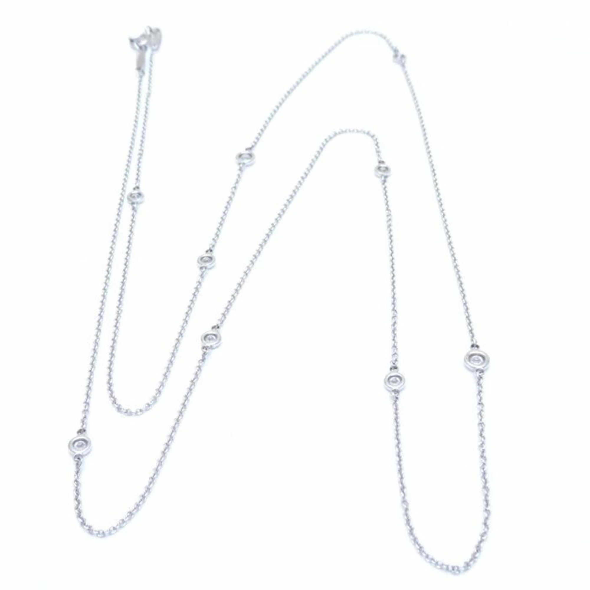 Tiffany & Co. TIFFANY & Co. Tiffany by the Yard Necklace 9P Diamond 77cm Long Elsa Peretti Pt950 Platinum 293005 Size ONE SIZE - 3 Thumbnail