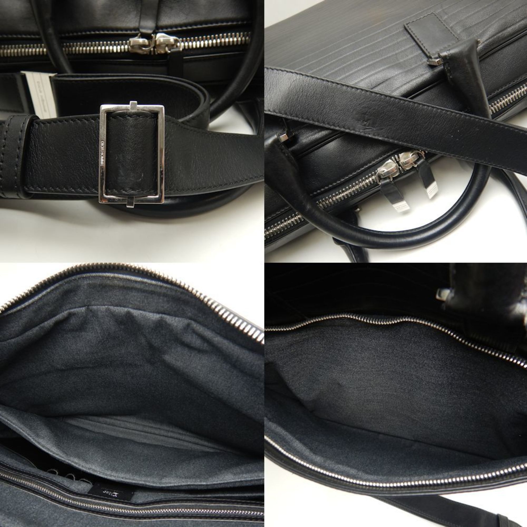 Christian Dior Monsieur Dior Homme Bag Leather Black 252483 Size ONE SIZE - 9 Thumbnail