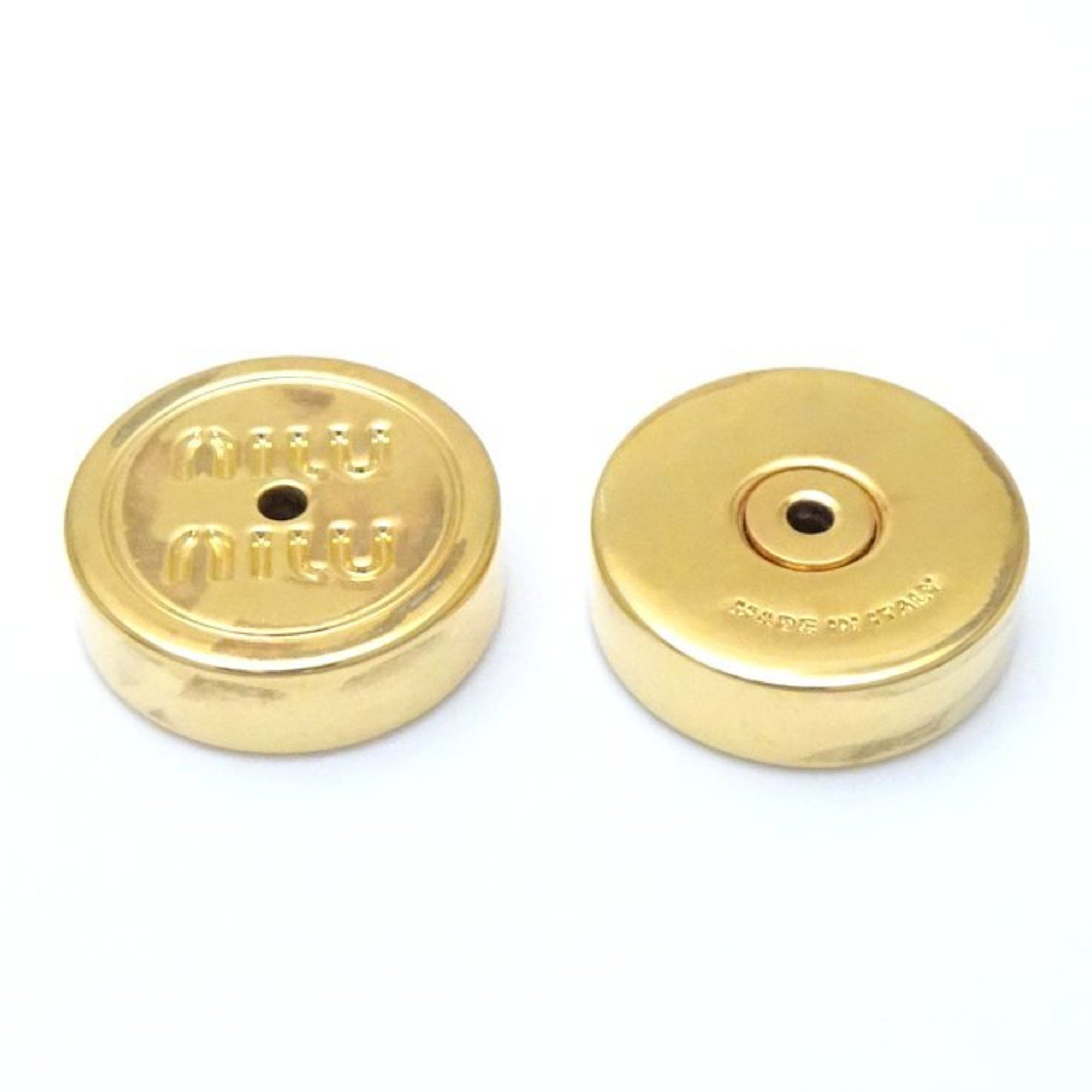 Miu Miu MIUMIU Miu Earrings BALTICO Dark Navy GP Gold Plated 293054 Size ONE SIZE - 4 Thumbnail