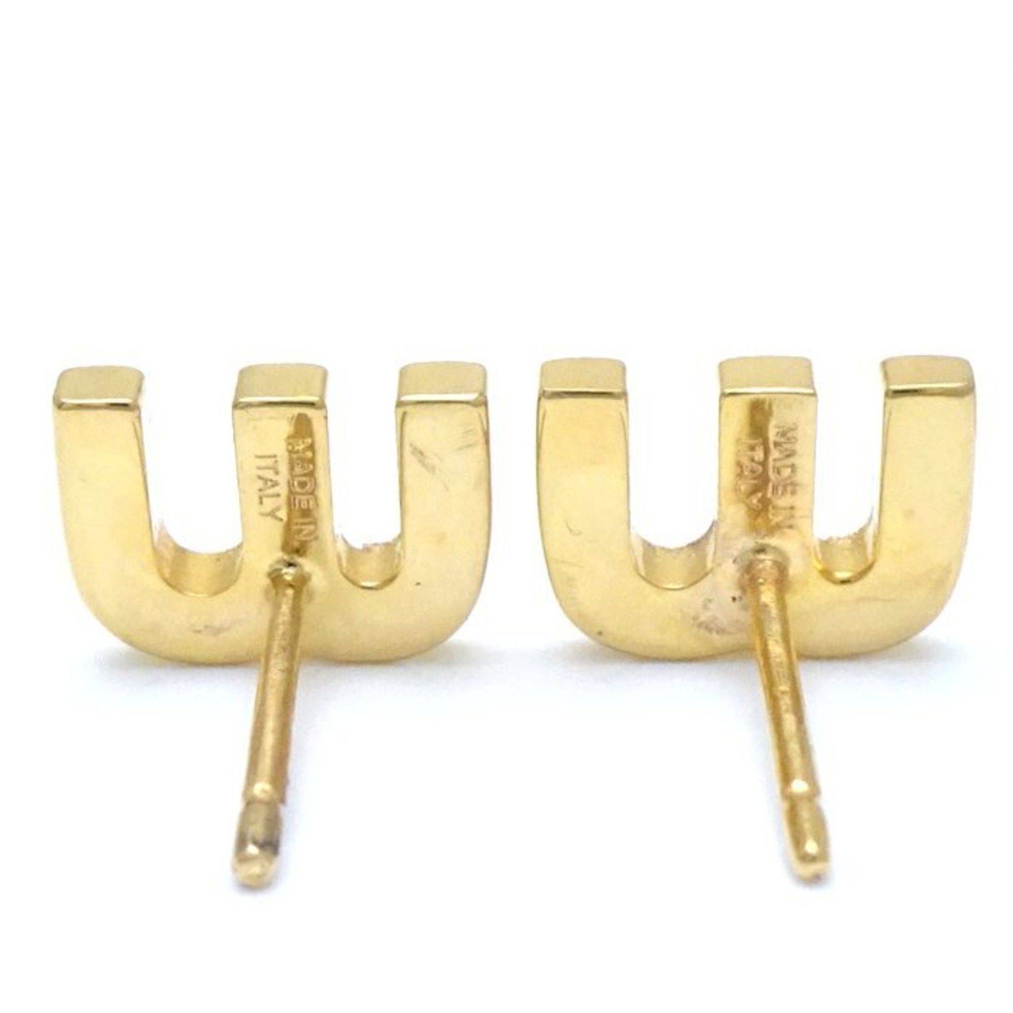 Miu Miu MIUMIU Miu Earrings BALTICO Dark Navy GP Gold Plated 293054 Size ONE SIZE - 5 Thumbnail