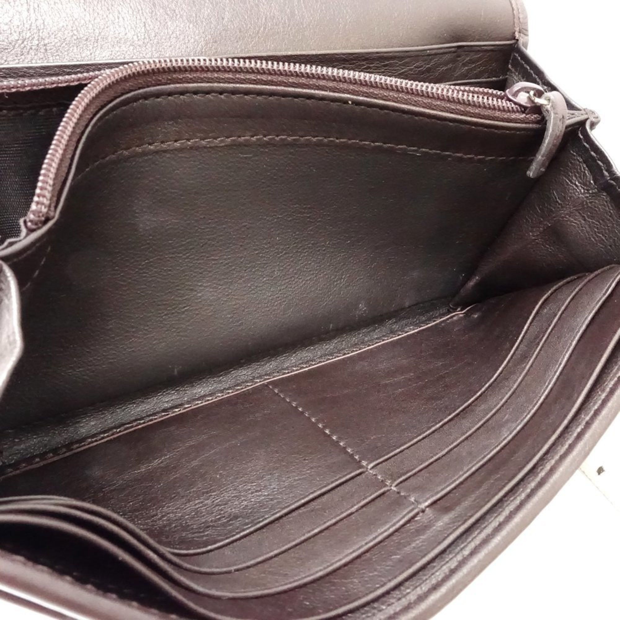Gucci GUCCI Long Wallet 233028 Flap Continental Guccissima Leather Dark Brown 181106 Size ONE SIZE - 8 Thumbnail