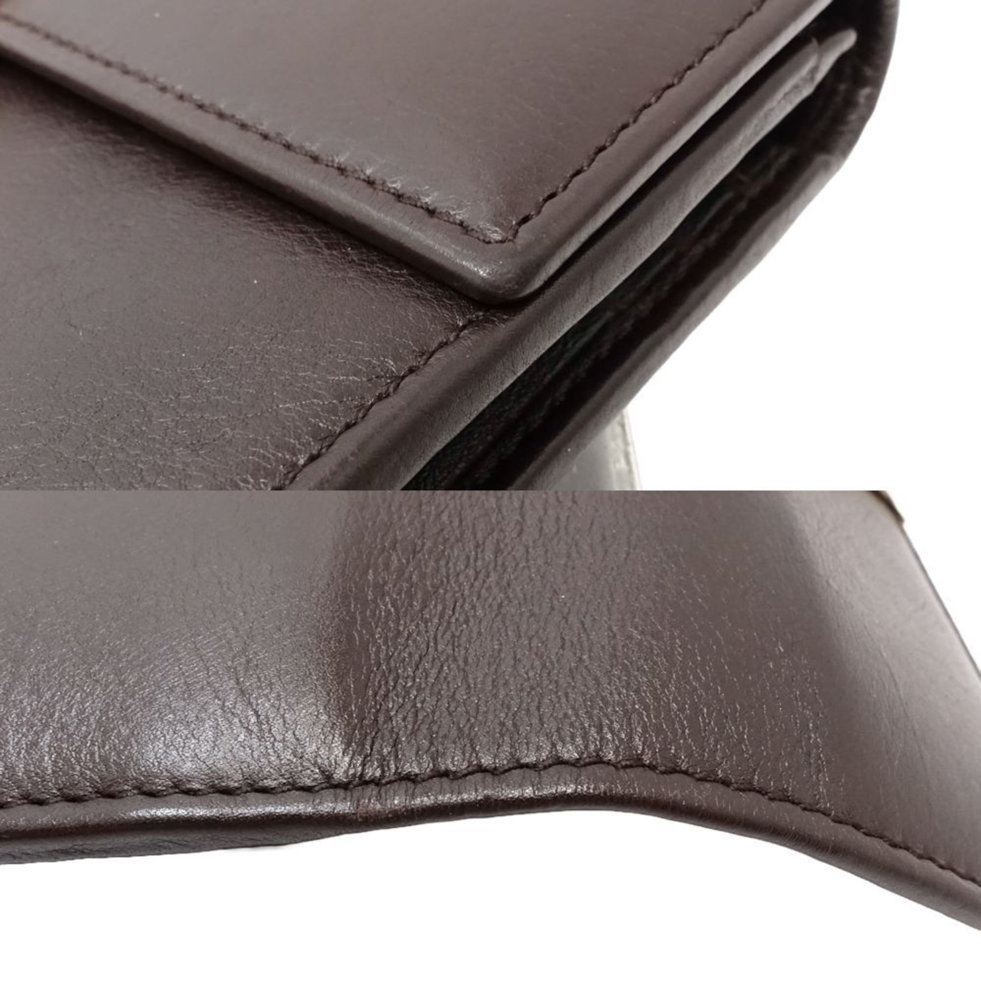 Gucci GUCCI Long Wallet 233028 Flap Continental Guccissima Leather Dark Brown 181106 Size ONE SIZE - 4 Thumbnail