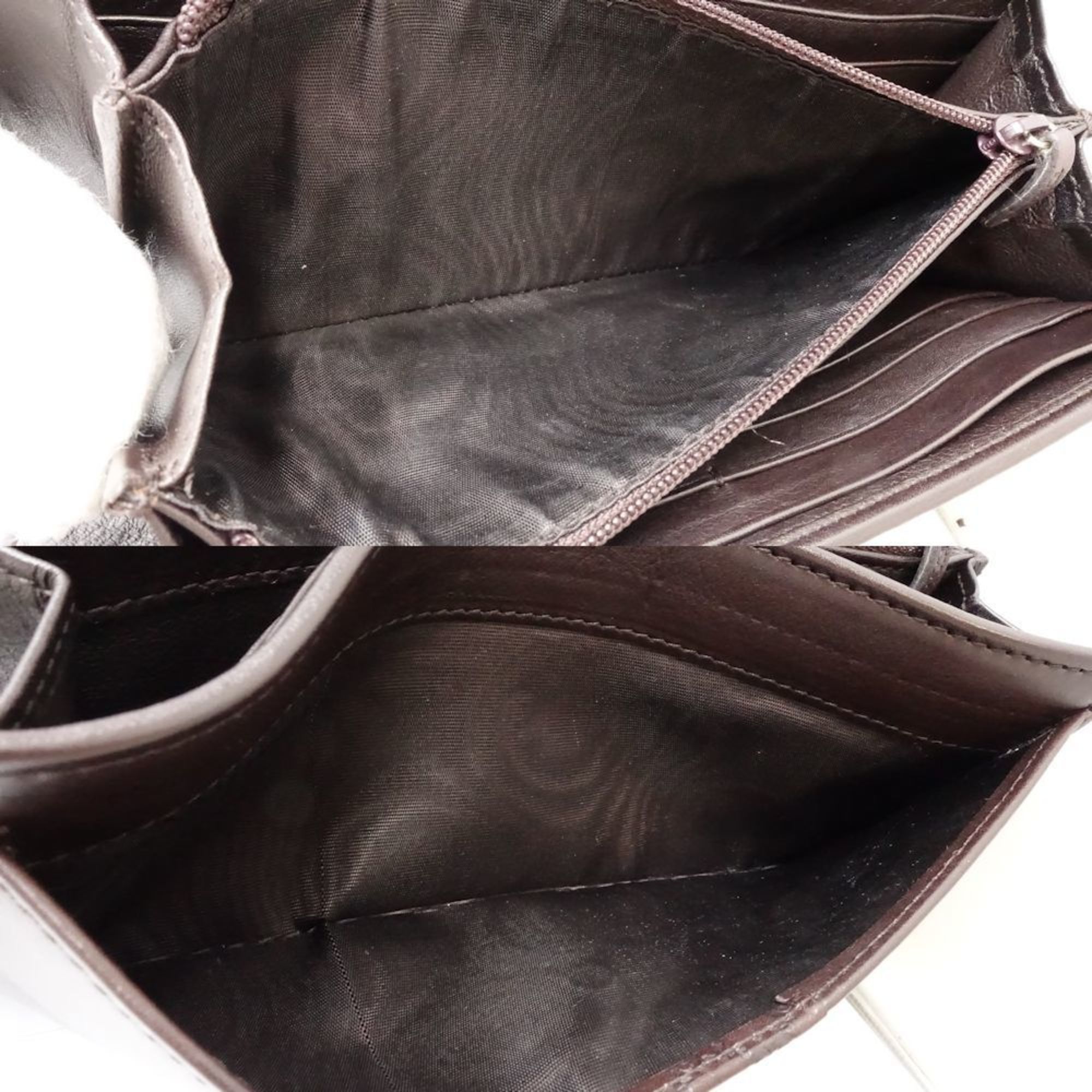 Gucci GUCCI Long Wallet 233028 Flap Continental Guccissima Leather Dark Brown 181106 Size ONE SIZE - 5 Thumbnail