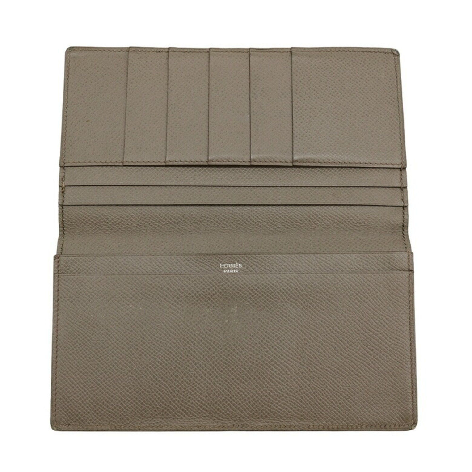 Hermes HERMES MC2 Fleming Long Wallet Epsom Leather Etain Brown #C Size ONE SIZE - 7 Thumbnail