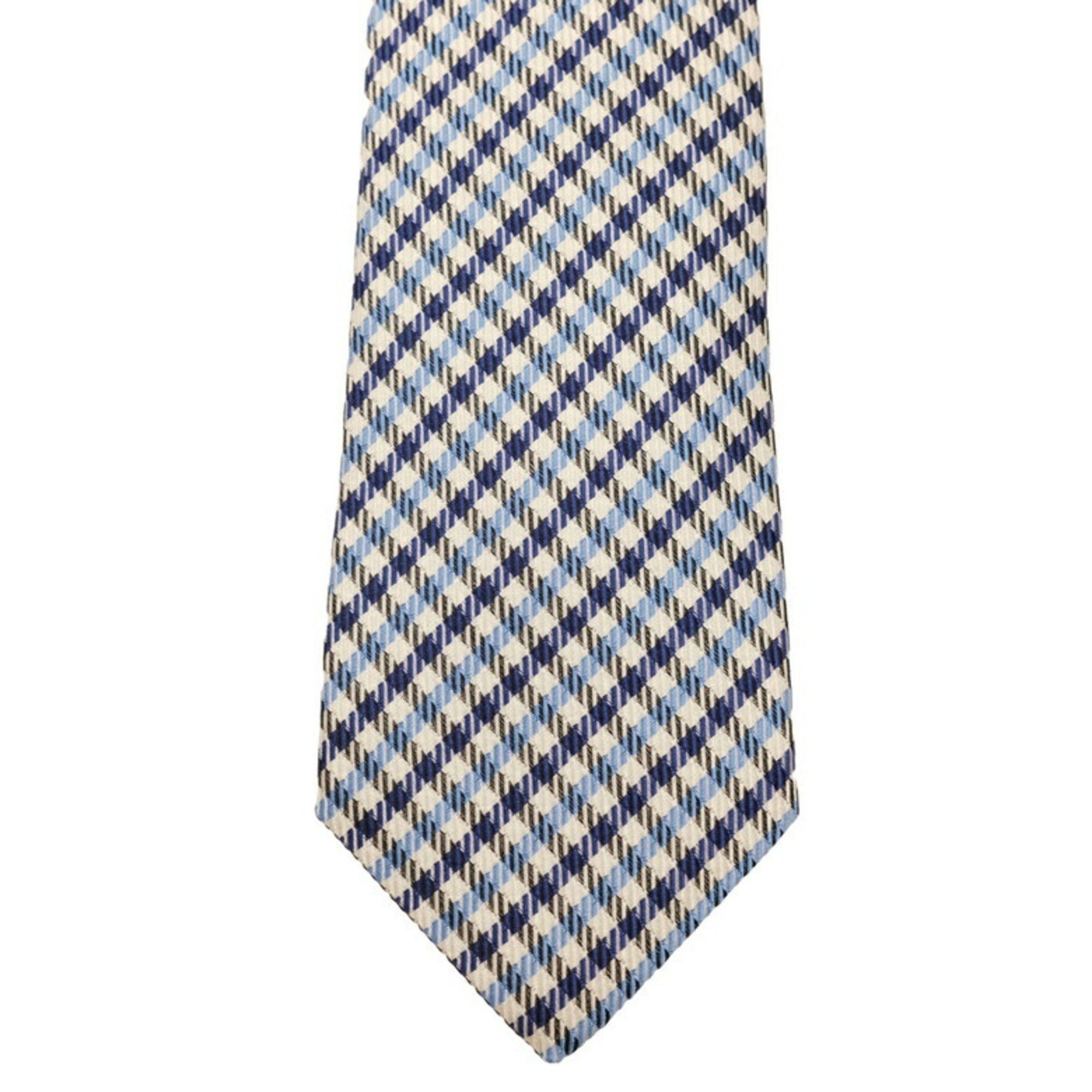 Hermes Hermes tie blue white check silk Size ONE SIZE - 3 Thumbnail