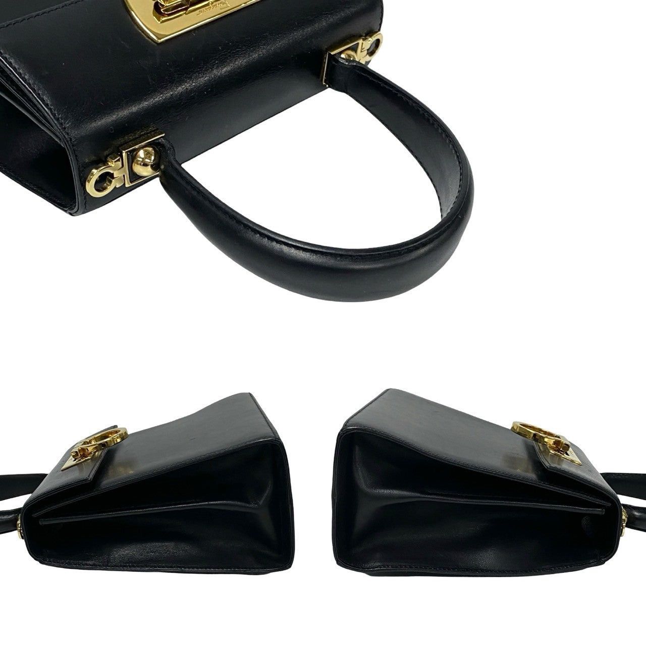 Salvatore Ferragamo Salvatore Ferragamo Handbag Black Leather Size ONE SIZE - 5 Thumbnail