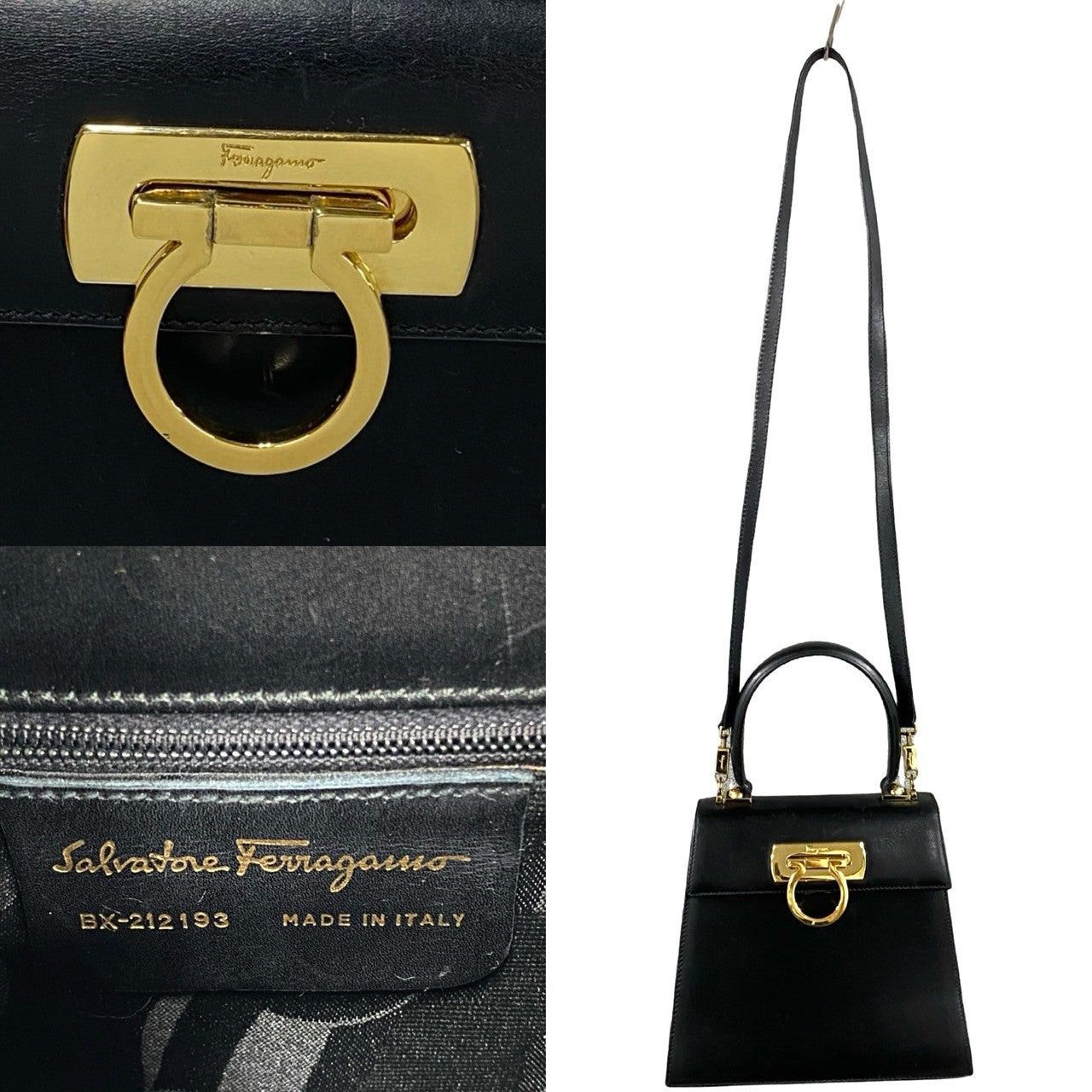 Salvatore Ferragamo Salvatore Ferragamo Handbag Black Leather Size ONE SIZE - 3 Thumbnail