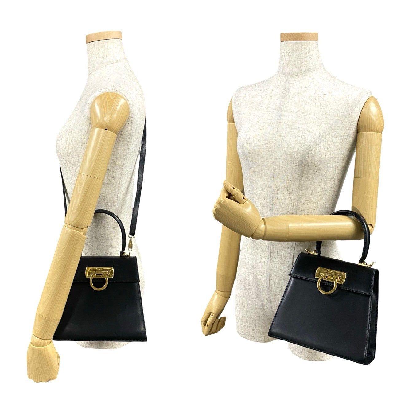 Salvatore Ferragamo Salvatore Ferragamo Handbag Black Leather Size ONE SIZE - 2 Thumbnail