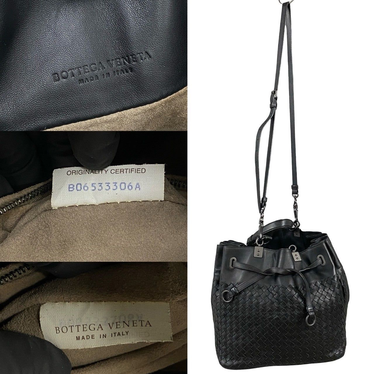 Bottega Veneta Bottega Veneta Shoulder Bag Black Leather Size ONE SIZE - 3 Thumbnail