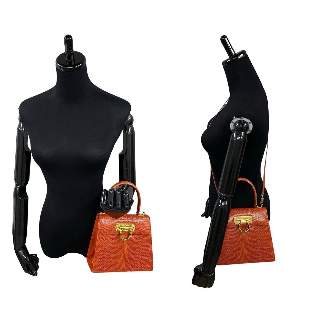 Salvatore Ferragamo Salvatore Ferragamo Shoulder Bag Orange Leather - Exotic Size ONE SIZE - 2 Thumbnail