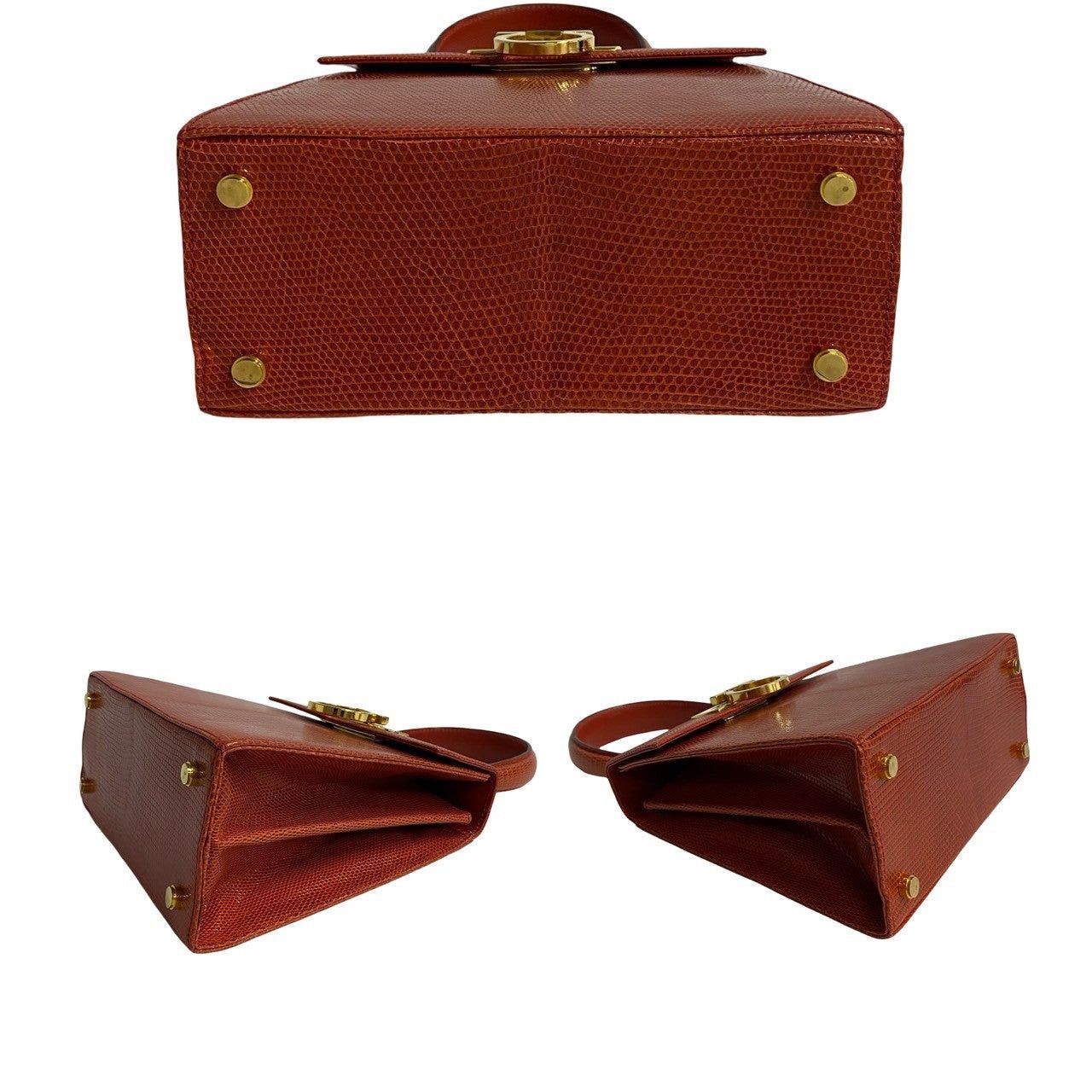 Salvatore Ferragamo Salvatore Ferragamo Shoulder Bag Orange Leather - Exotic Size ONE SIZE - 6 Thumbnail
