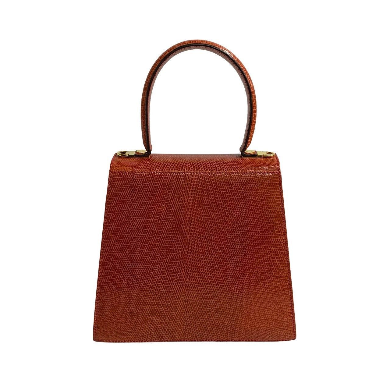 Salvatore Ferragamo Salvatore Ferragamo Shoulder Bag Orange Leather - Exotic Size ONE SIZE - 4 Thumbnail