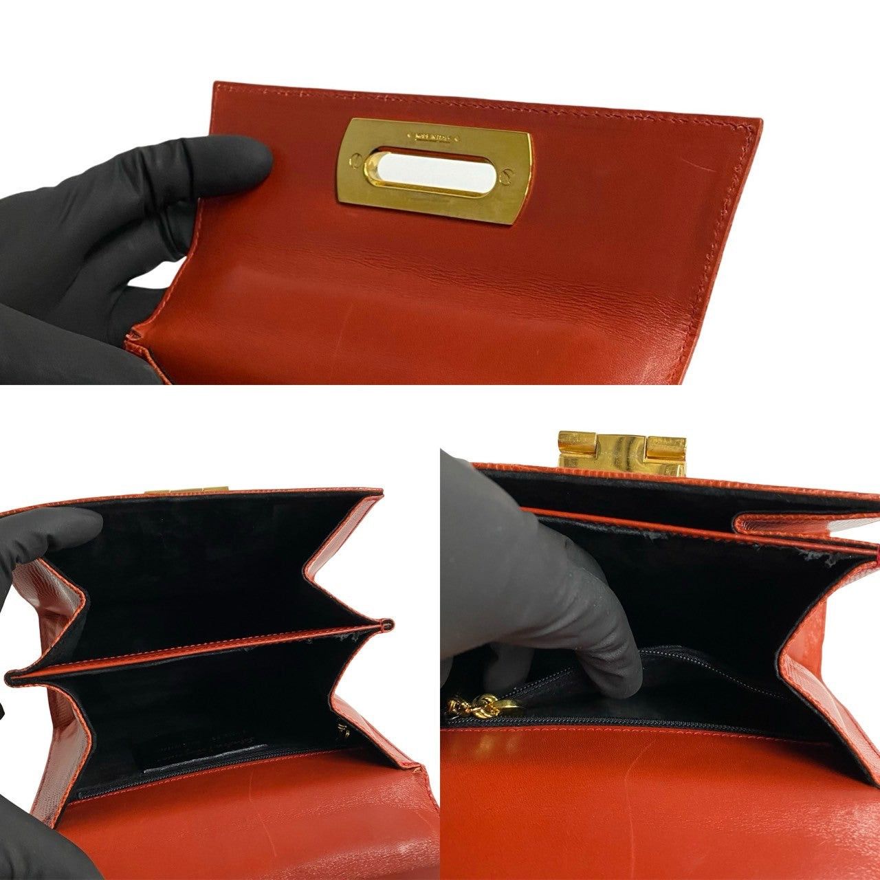 Salvatore Ferragamo Salvatore Ferragamo Shoulder Bag Orange Leather - Exotic Size ONE SIZE - 8 Thumbnail