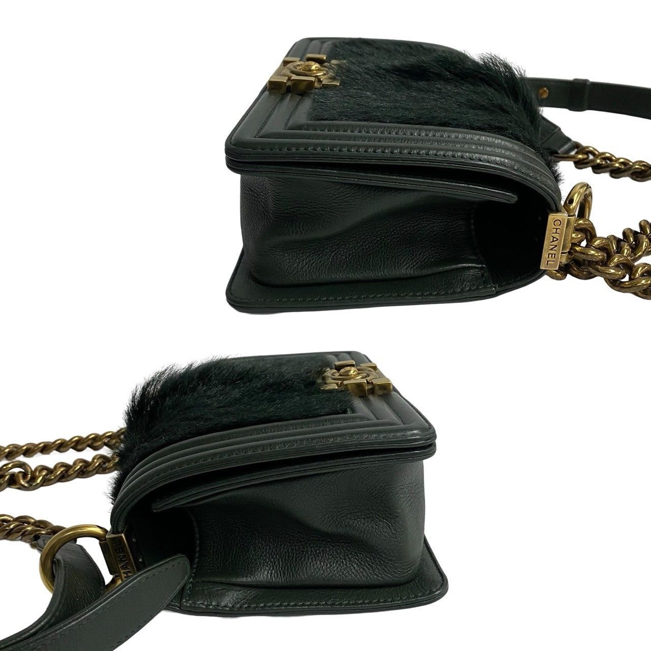 Chanel Chanel Shoulder Bag Green Fur Size ONE SIZE - 5 Thumbnail