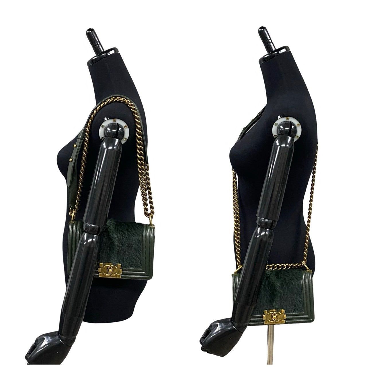 Chanel Chanel Shoulder Bag Green Fur Size ONE SIZE - 2 Thumbnail