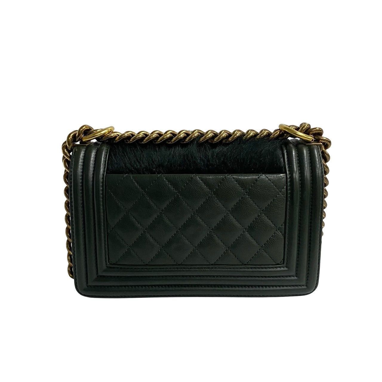 Chanel Chanel Shoulder Bag Green Fur Size ONE SIZE - 4 Thumbnail