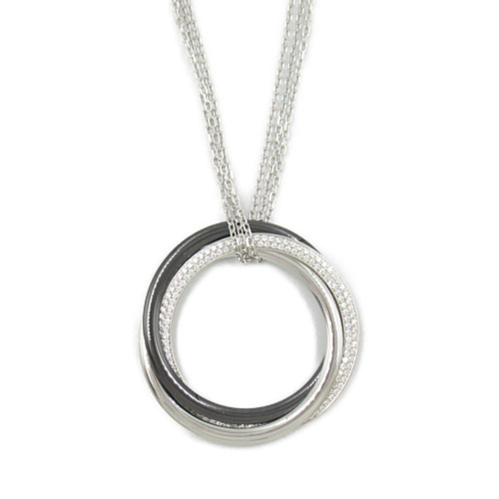 Cartier Cartier Trinity Diamond Necklace K18Wg (White Gold) Ceramic Clear Size ONE SIZE - 2 Thumbnail