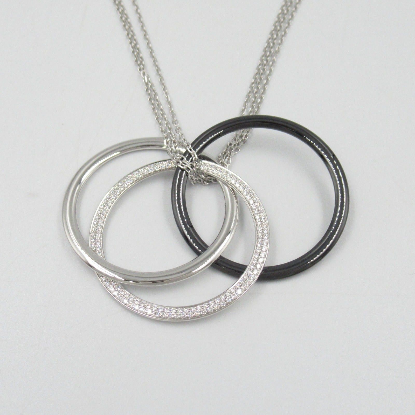 Cartier Cartier Trinity Diamond Necklace K18Wg (White Gold) Ceramic Clear Size ONE SIZE - 7 Thumbnail
