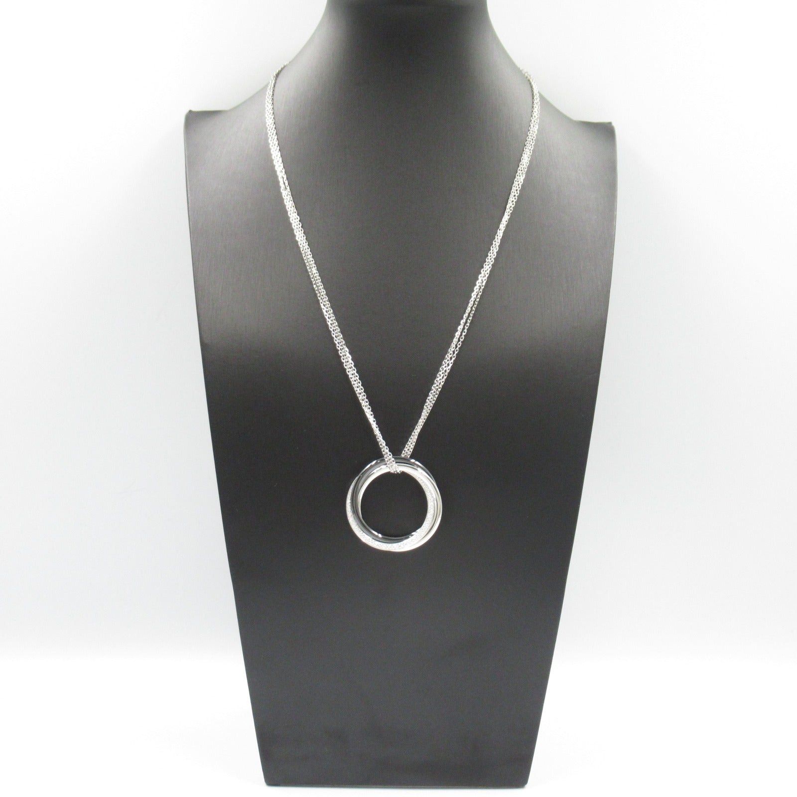 Cartier Cartier Trinity Diamond Necklace K18Wg (White Gold) Ceramic Clear Size ONE SIZE - 9 Thumbnail