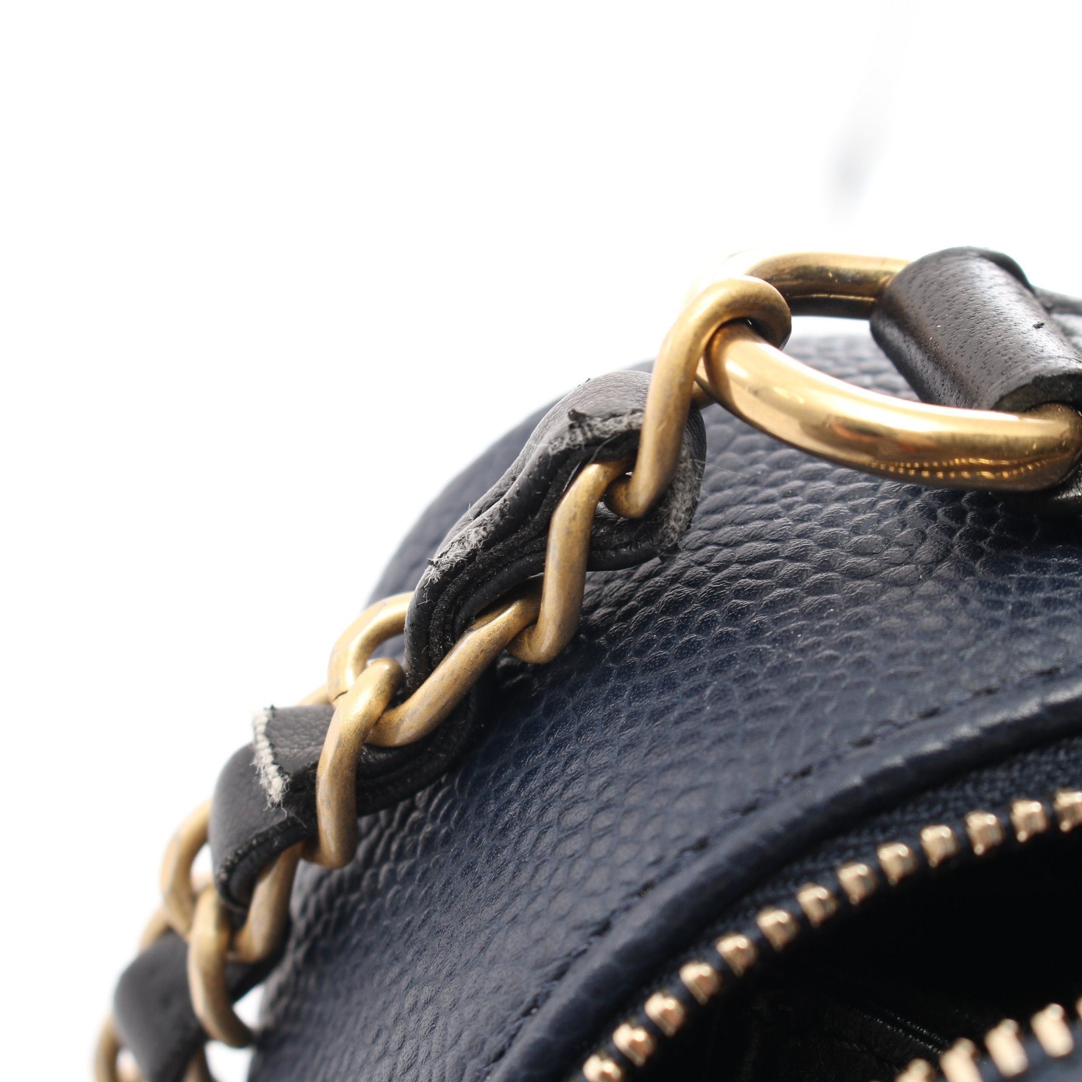 Chanel Chanel Cc Filigree Matelasse Vanity Chain Shoulder Bag Caviar Skin Leather Navy Black Gold Hardware Size ONE SIZE - 10 Thumbnail