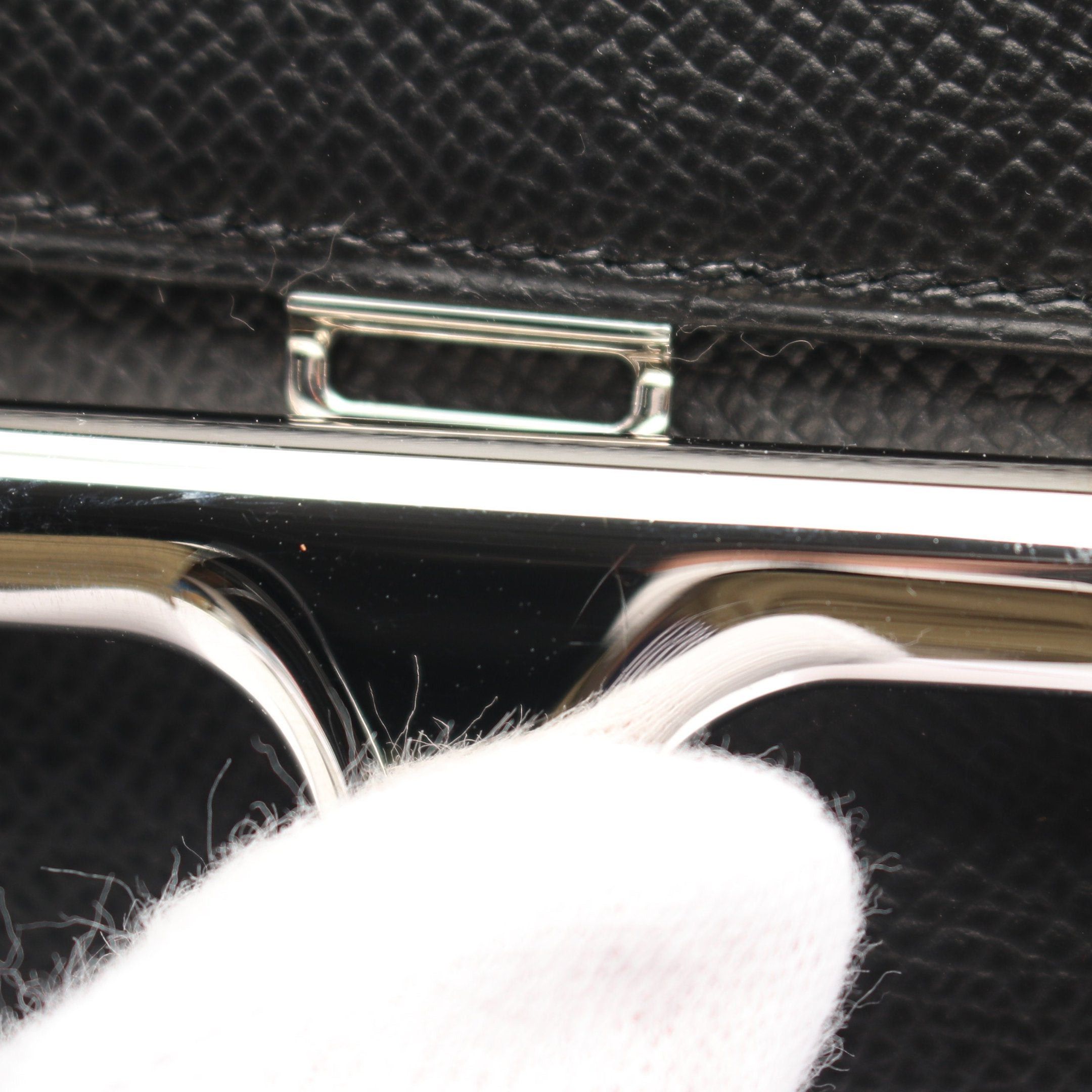 Hermes Hermes Della Cavalleria Mini Shoulder Bag Veau Epsom Black Silver Hardware Z Stamp Size ONE SIZE - 6 Thumbnail