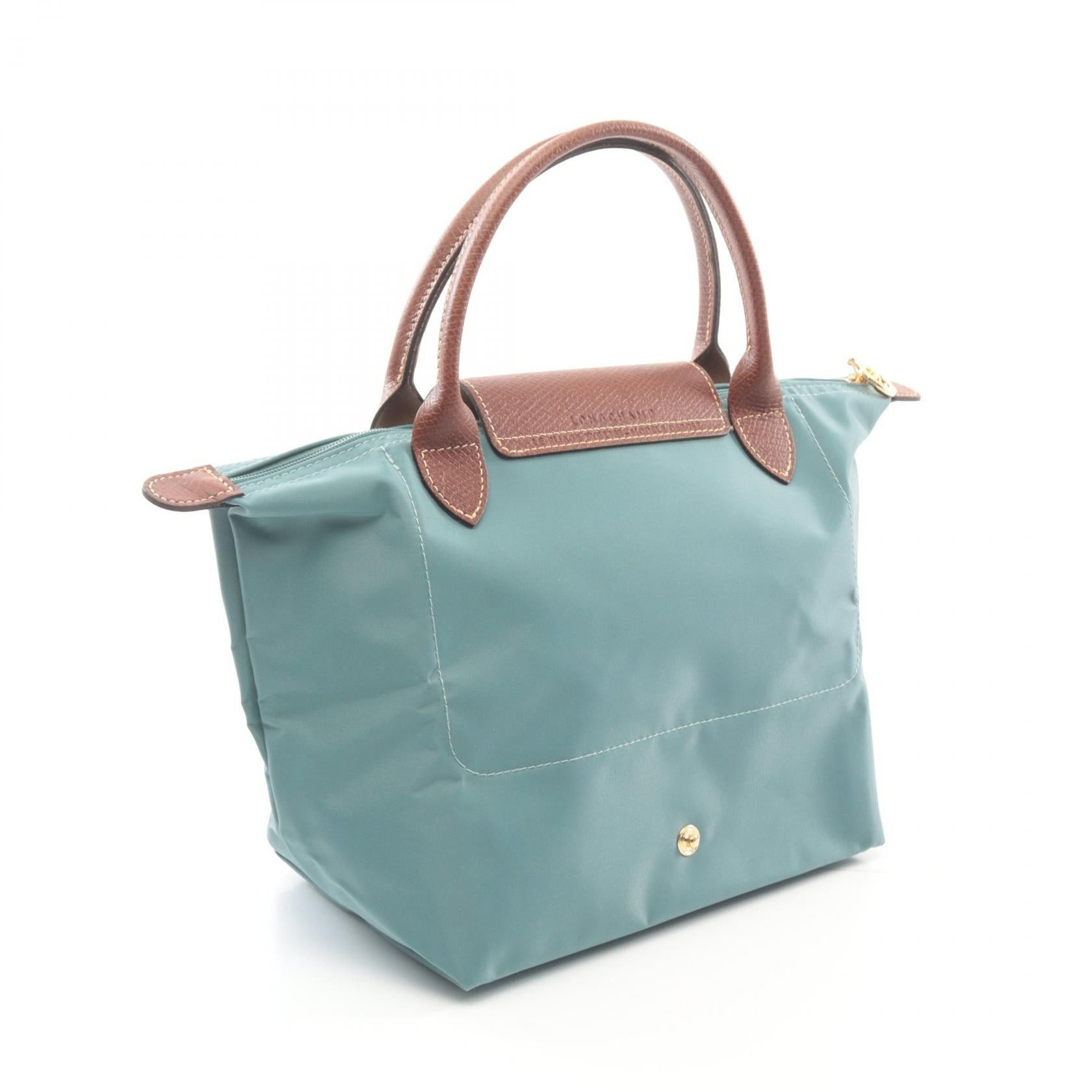 Longchamp Longchamp Le Preage Original S Handbag Canvas Leather Green Brown Size ONE SIZE - 2 Thumbnail