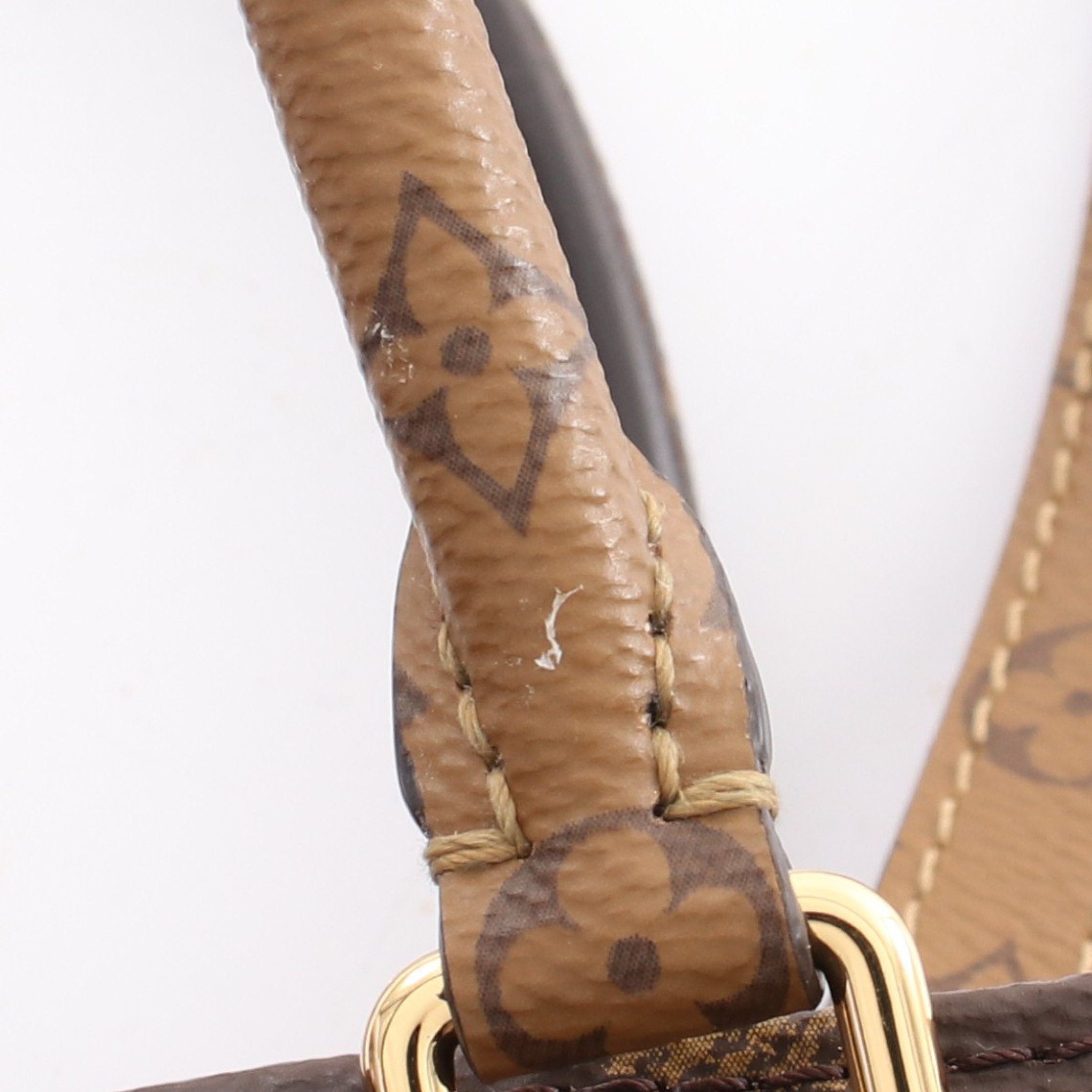 Louis Vuitton Louis Vuitton On-The-Go Gm Monogram Giant Reverse Shoulder Bag Tote Brown Beige Size ONE SIZE - 6 Thumbnail