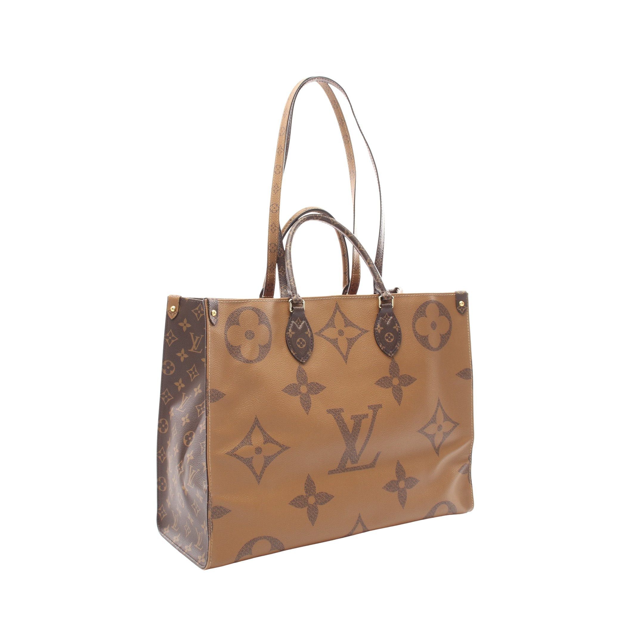 Louis Vuitton Louis Vuitton On-The-Go Gm Monogram Giant Reverse Shoulder Bag Tote Brown Beige Size ONE SIZE - 2 Thumbnail