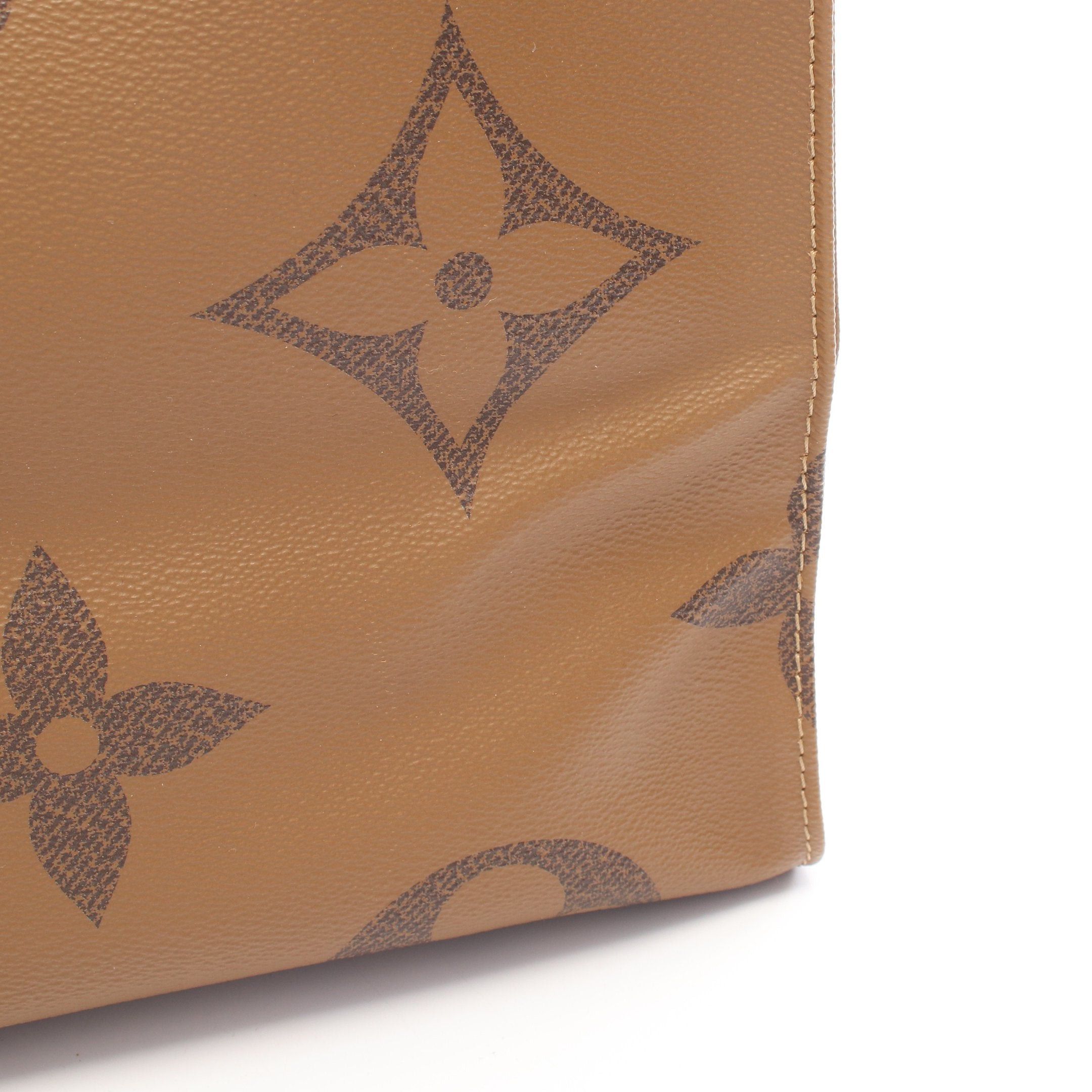 Louis Vuitton Louis Vuitton On-The-Go Gm Monogram Giant Reverse Shoulder Bag Tote Brown Beige Size ONE SIZE - 7 Thumbnail
