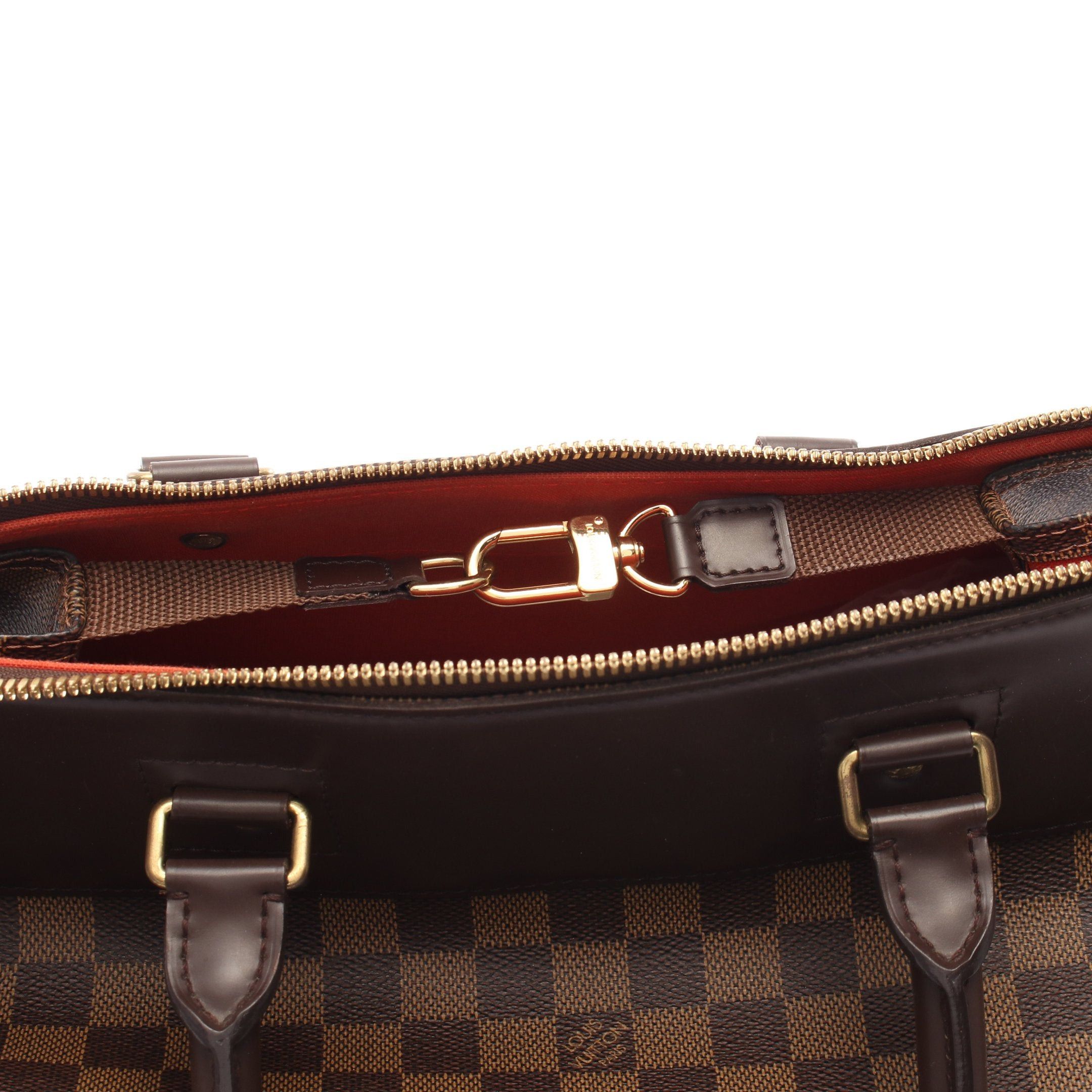 Louis Vuitton Louis Vuitton Greenwich Pm Damier Ebene Boston Bag Leather Brown Size ONE SIZE - 14 Thumbnail
