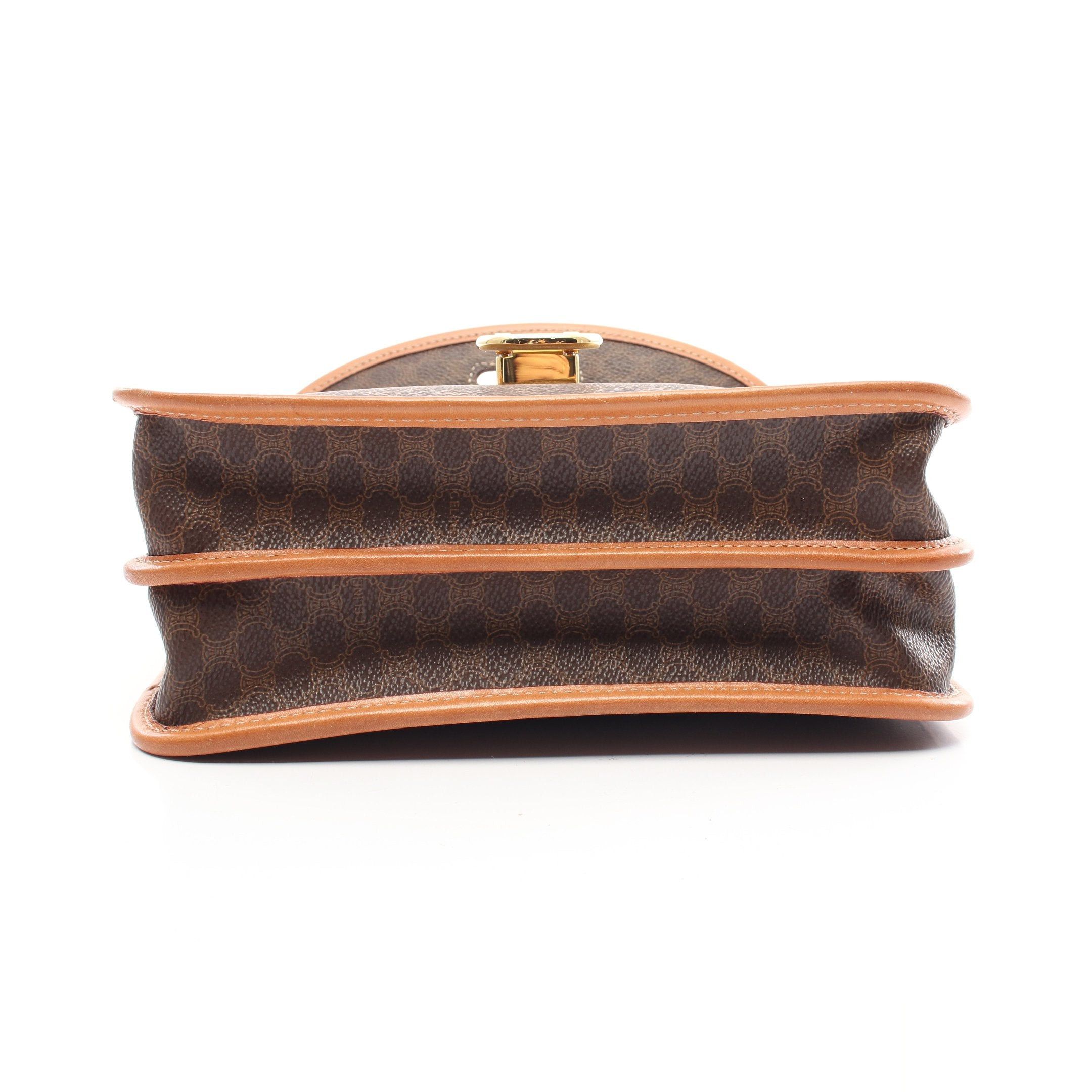 Celine Celine Macadam Shoulder Bag Leather Dark Brown Size ONE SIZE - 8 Thumbnail