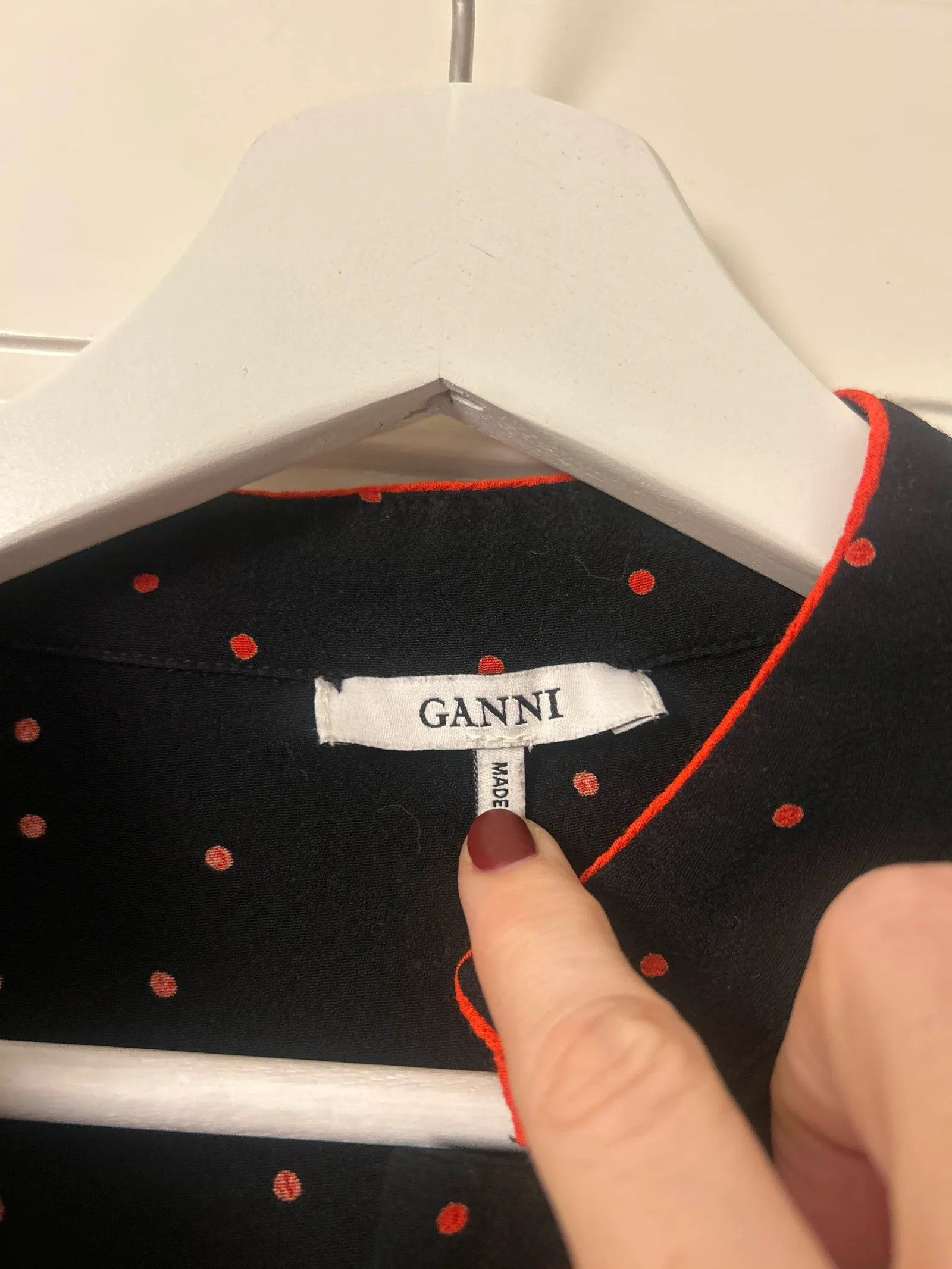 Ganni Ganni Emory crepe Blouse Size XS / US 0-2 / IT 36-38 - 2 Thumbnail