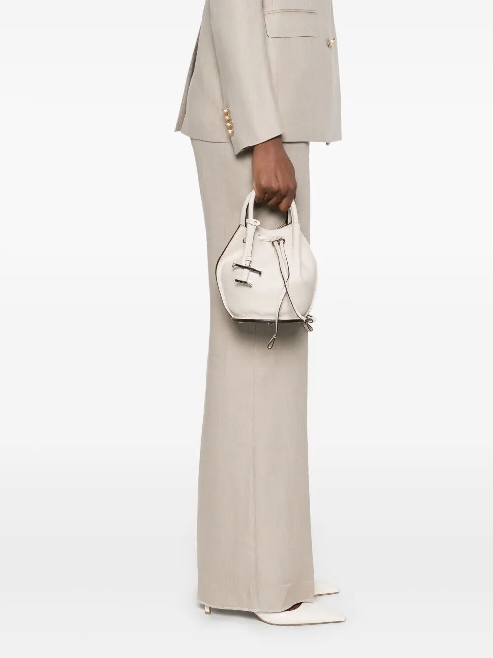 Tod's LOGO-CHARM LEATHER MINI BUCKET BAG Size ONE SIZE - 2 Thumbnail