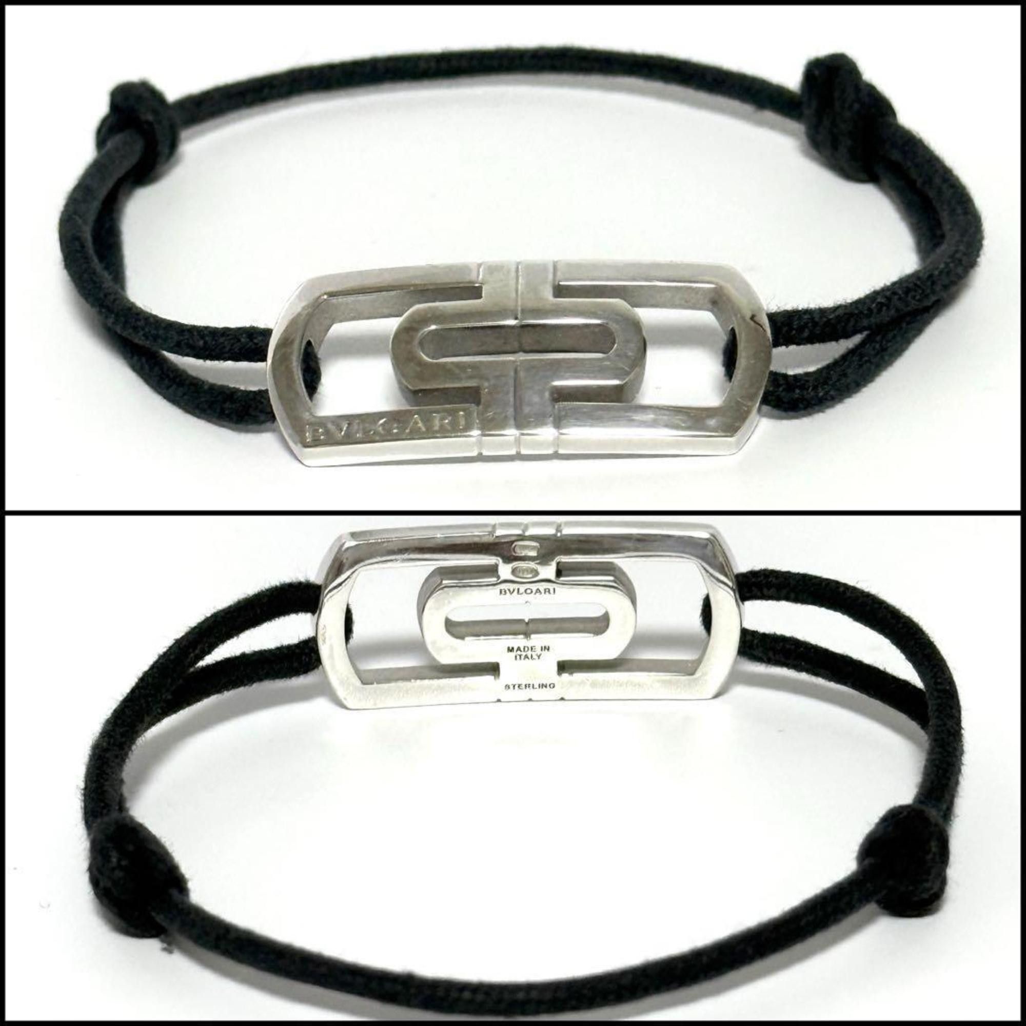 Bvlgari Bvlgari Men's Paretenci Cord Bracelet Silver Size ONE SIZE - 2 Thumbnail