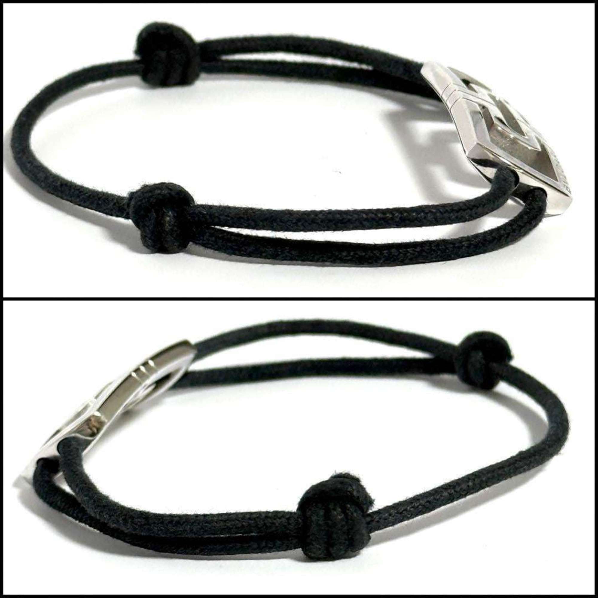 Bvlgari Bvlgari Men's Paretenci Cord Bracelet Silver Size ONE SIZE - 3 Thumbnail